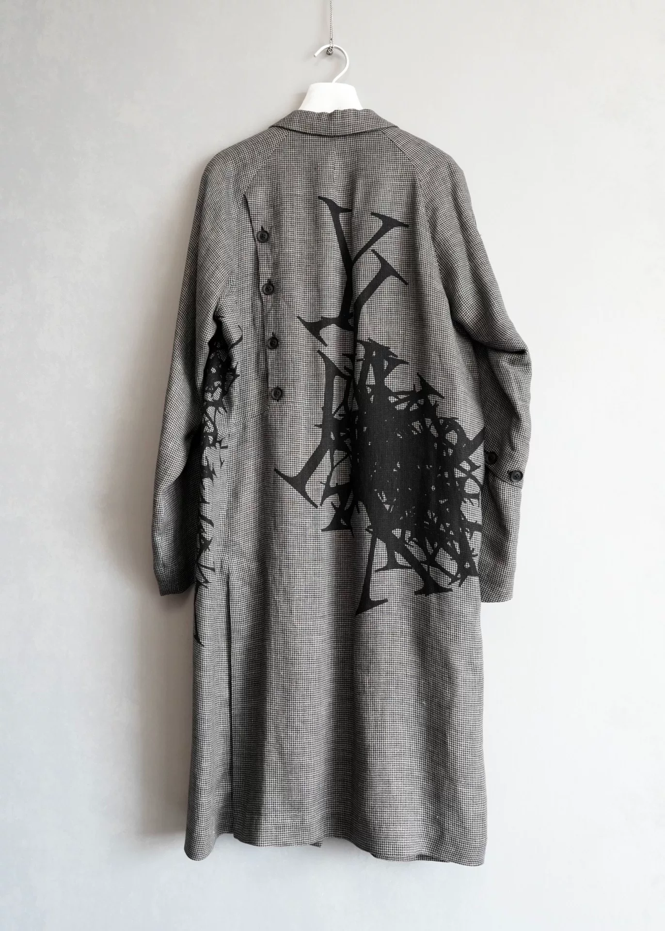 Yohji Yamamoto 24SS Houndstooth Coat — back