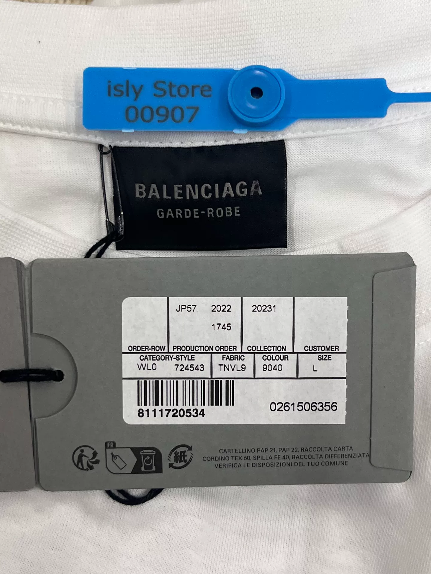 Balenciaga Logo Geometric Print Short-Sleeve T-Shirt — back