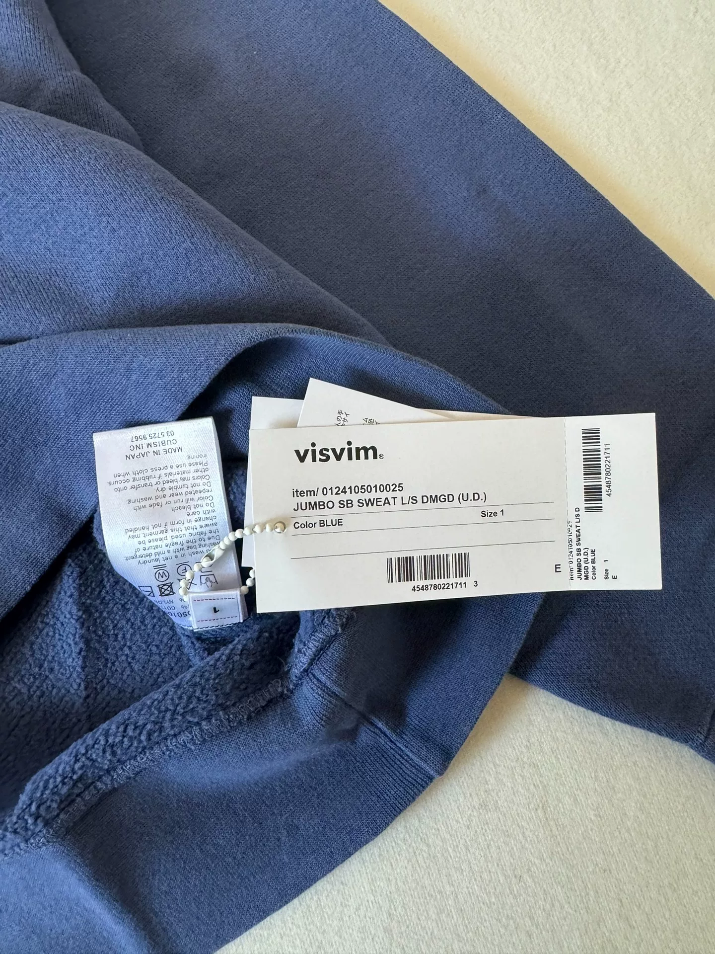 VISVIM 24ss Jumbo SB Sweat L/S — back