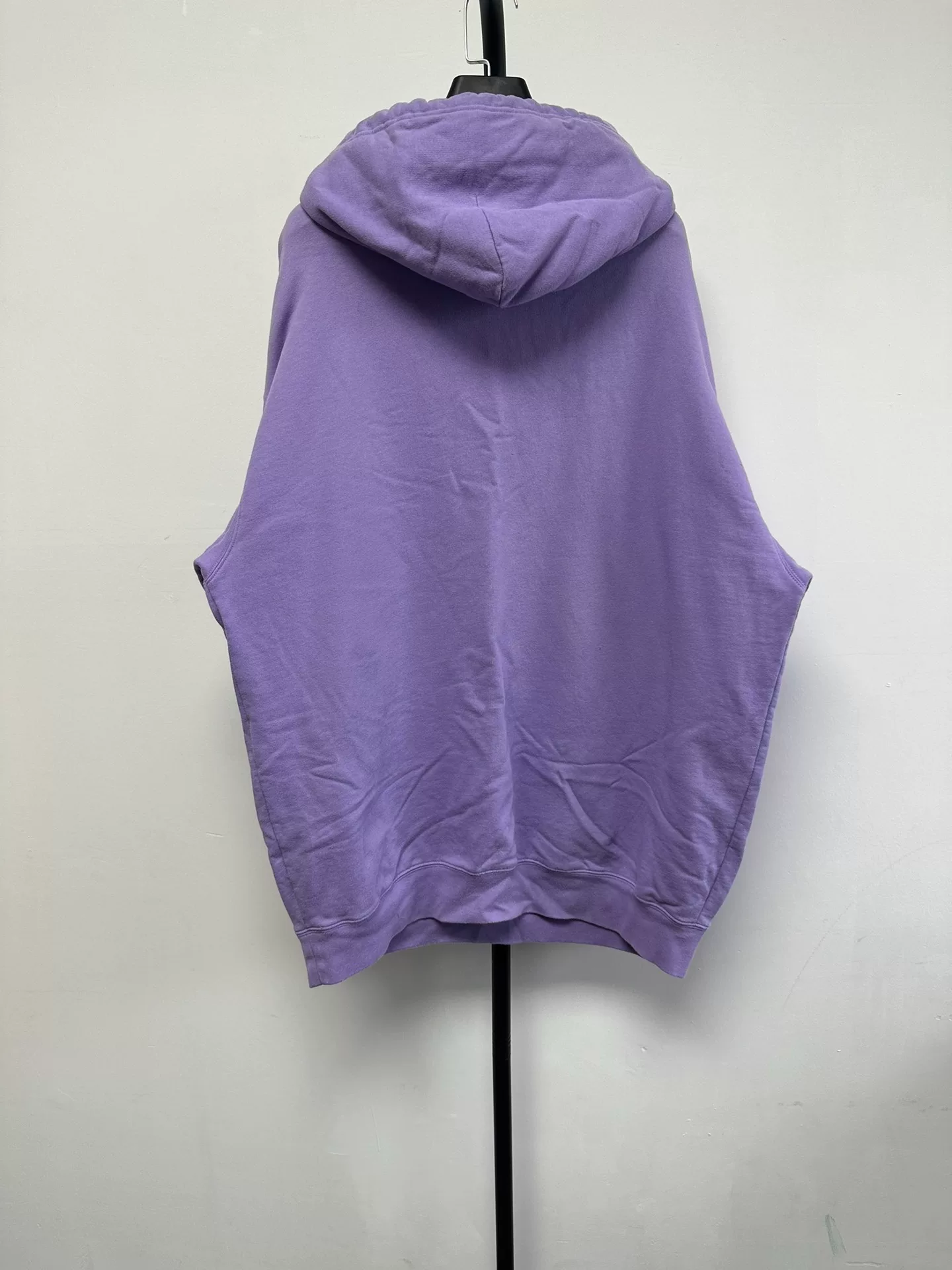 Balenciaga Logo Embroidery Purple Hoodie — front
