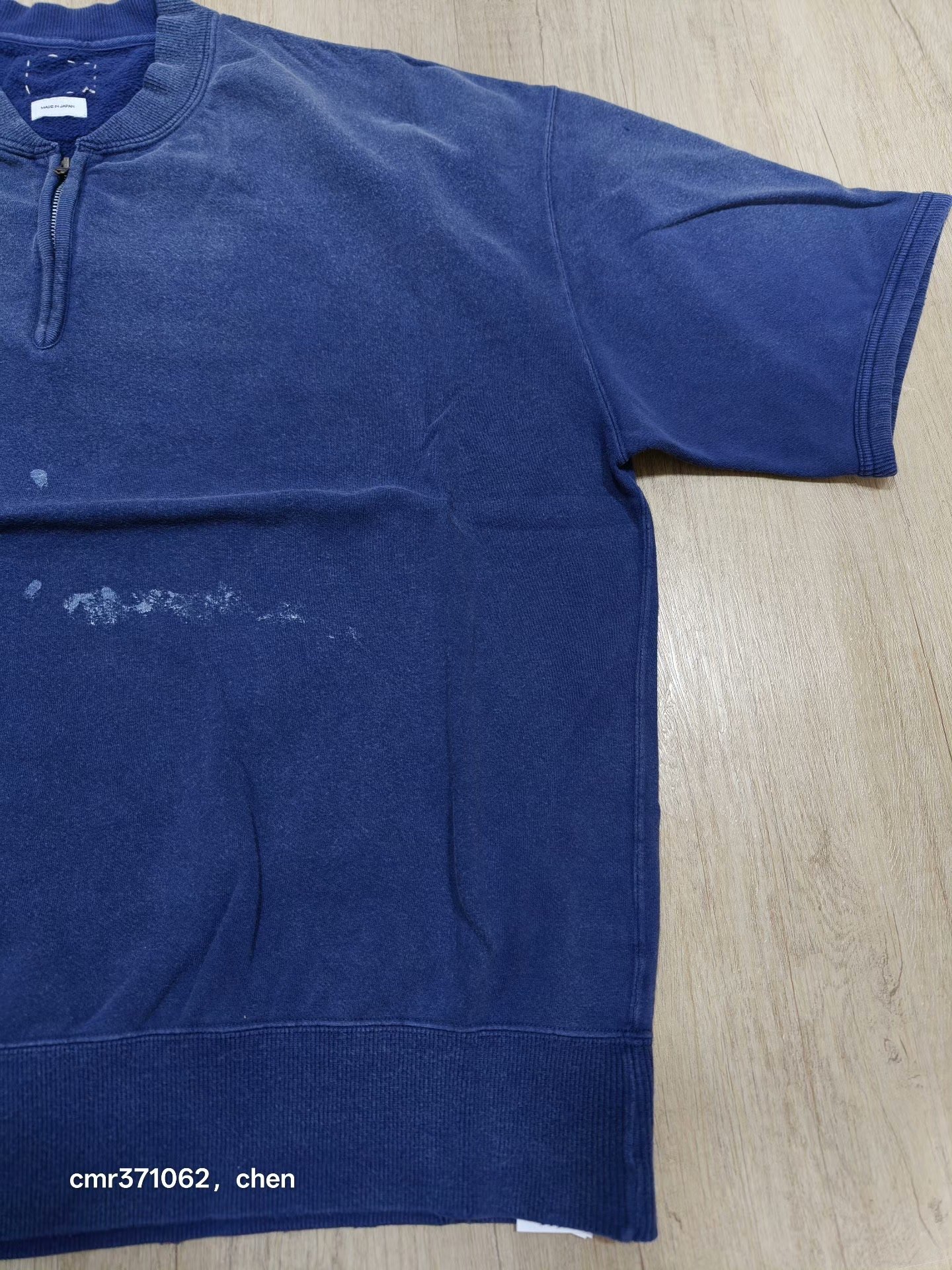 VISVIM 26SS MONDO ZIP CRASH SWEATSHIRT — back