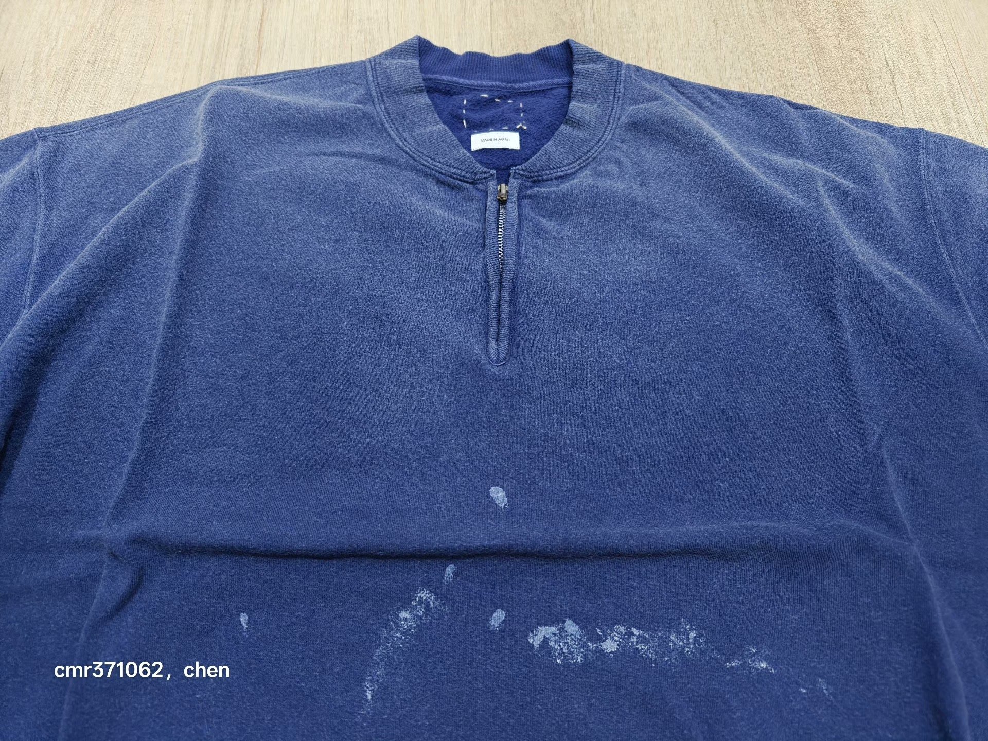 VISVIM 26SS MONDO ZIP CRASH SWEATSHIRT — front
