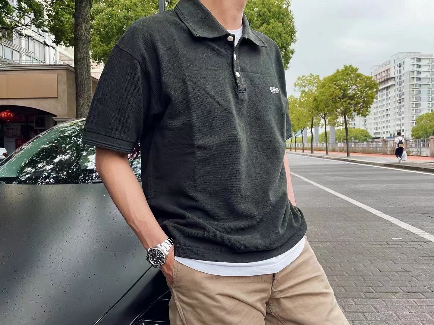 VISVIM JUMBO WELLER S/S DMGD Polo — back
