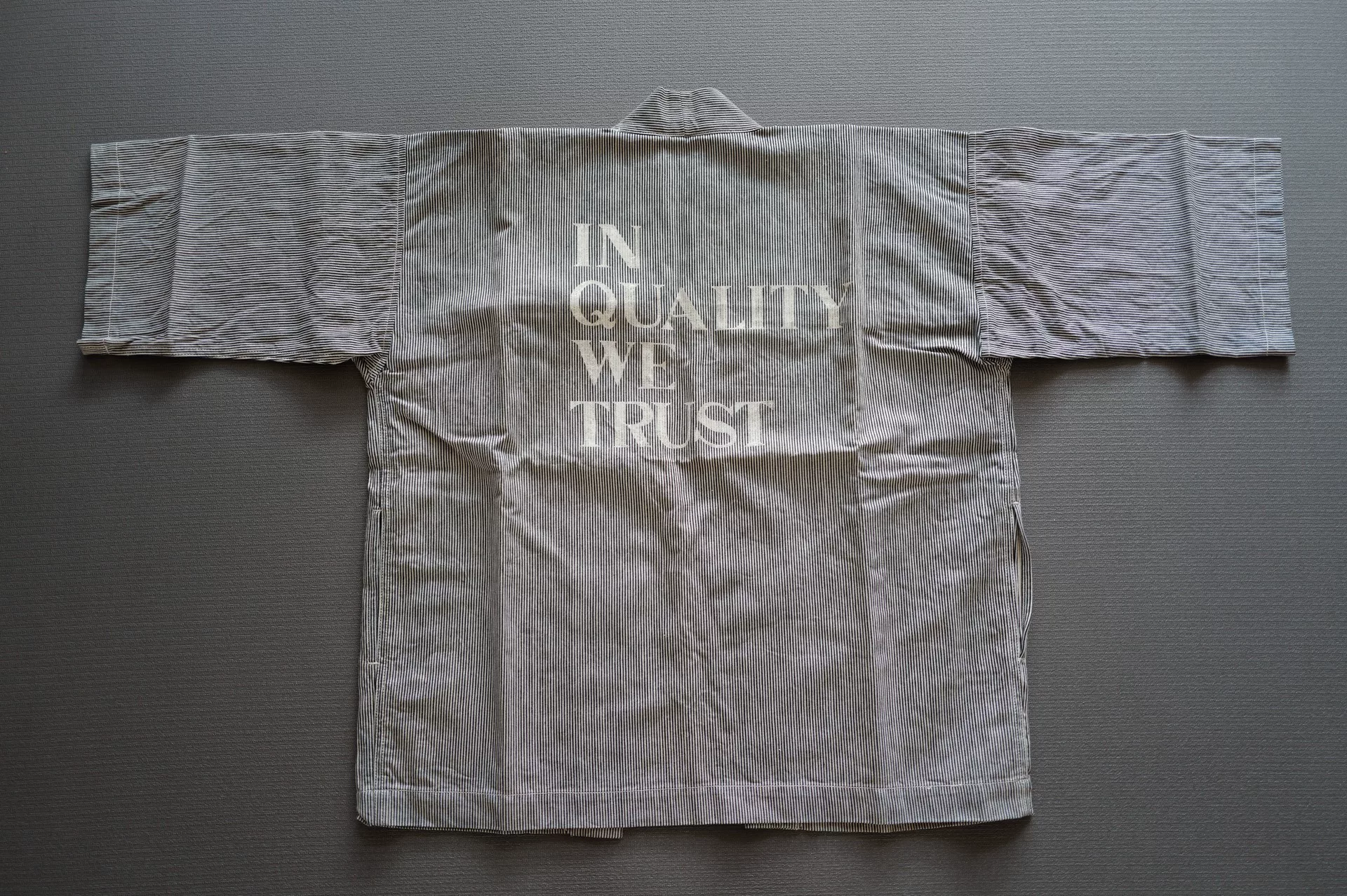 visvim happi hickory unwashed robe — front