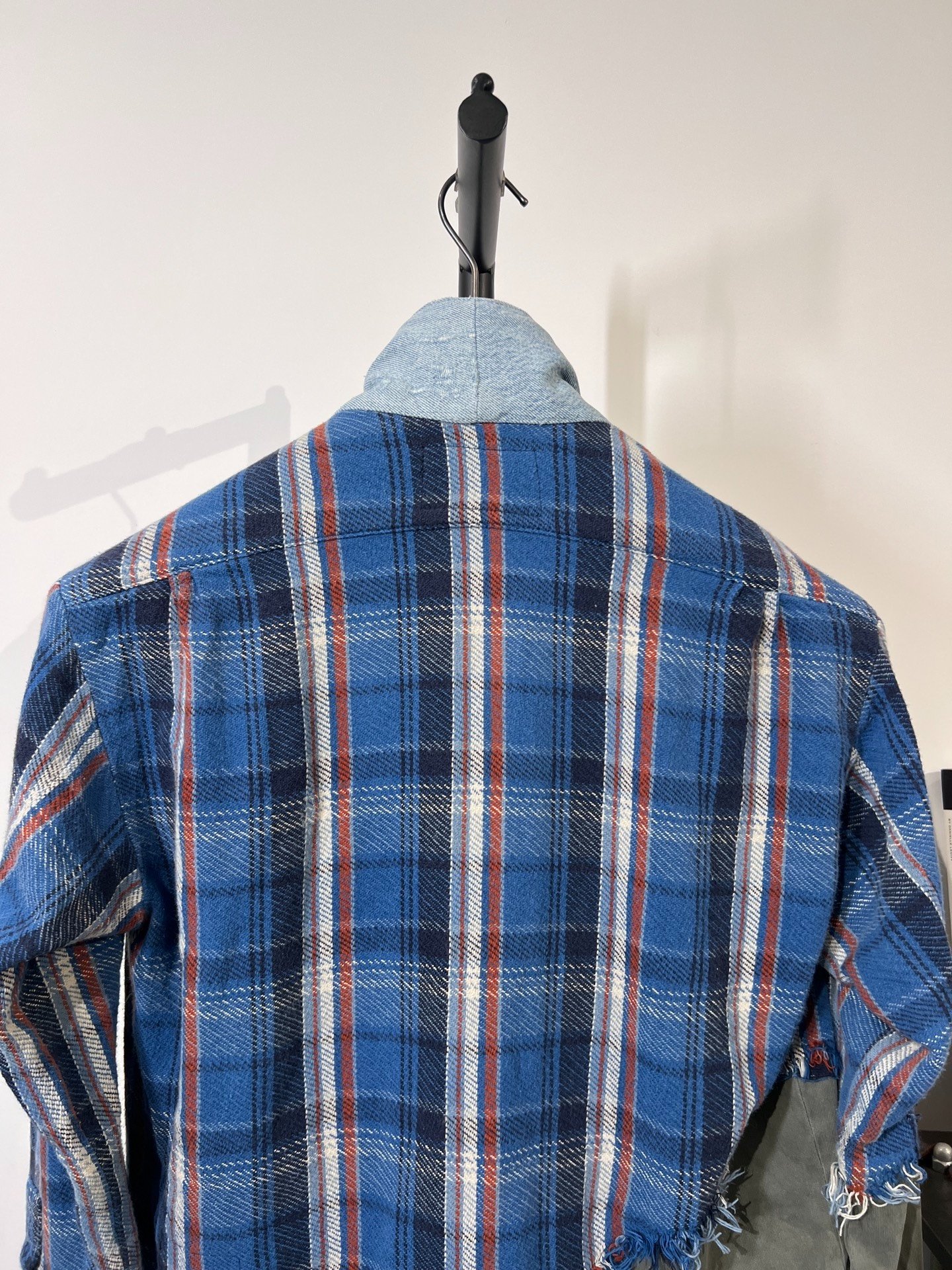 Greg Lauren Distressed Patchwork Robe Coat — back