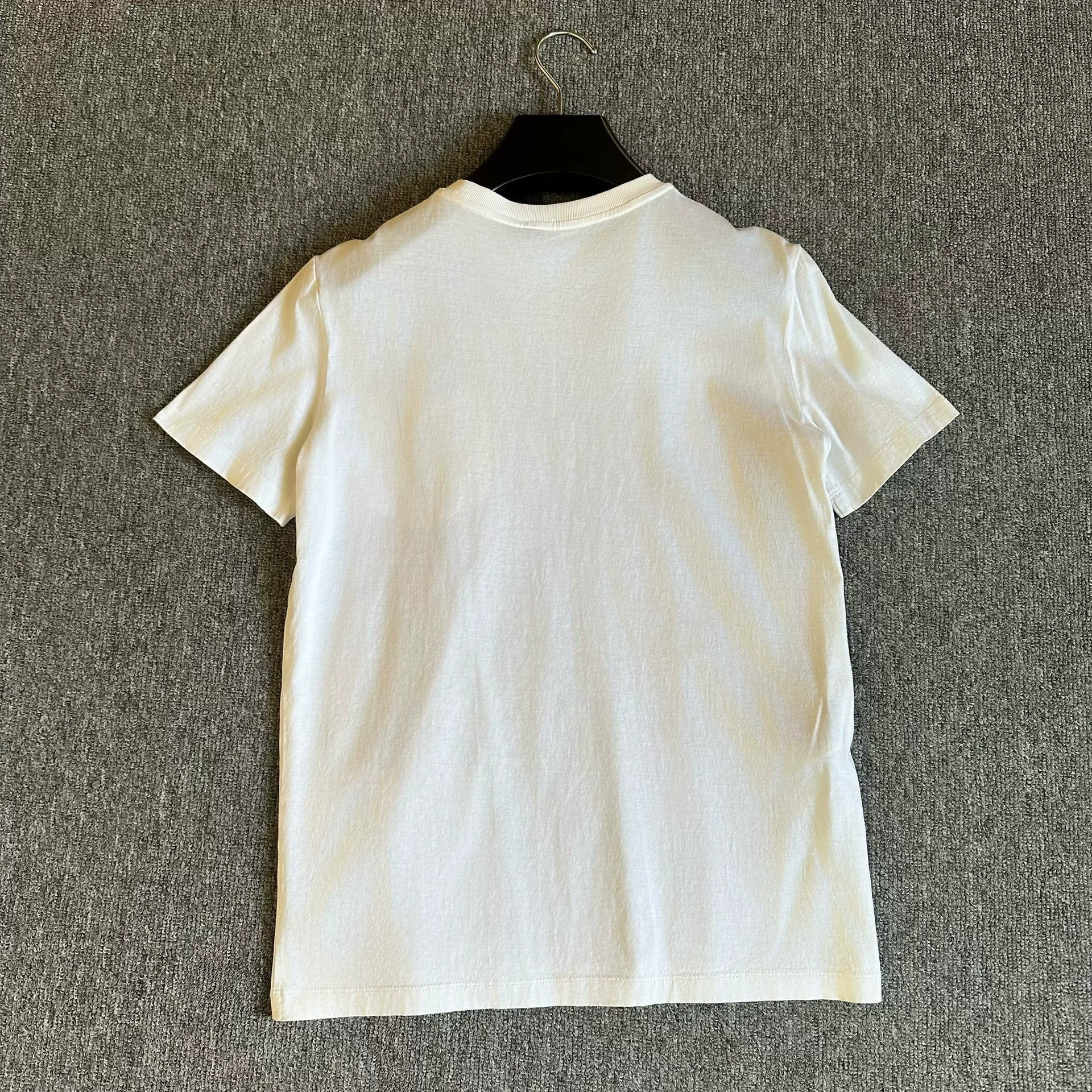 Prada White Floral Short-Sleeve T-Shirt — label