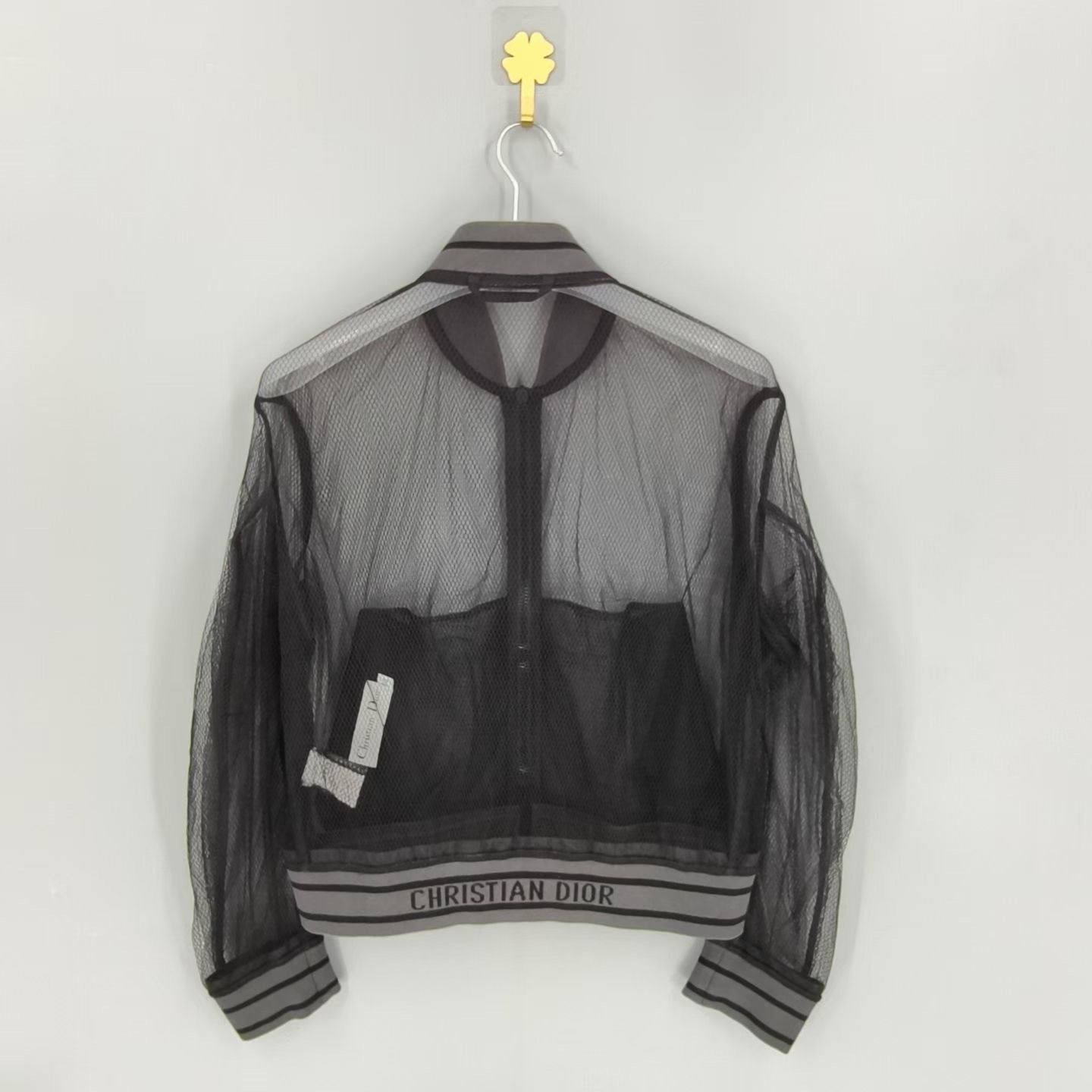 Dior Little Bee Hollow Out Zip Jacket — front