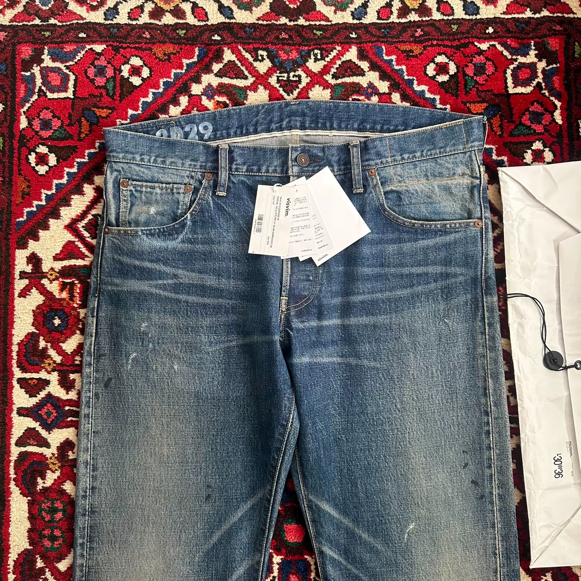 visvim 21aw 01.2D29 Washed Jeans — detail