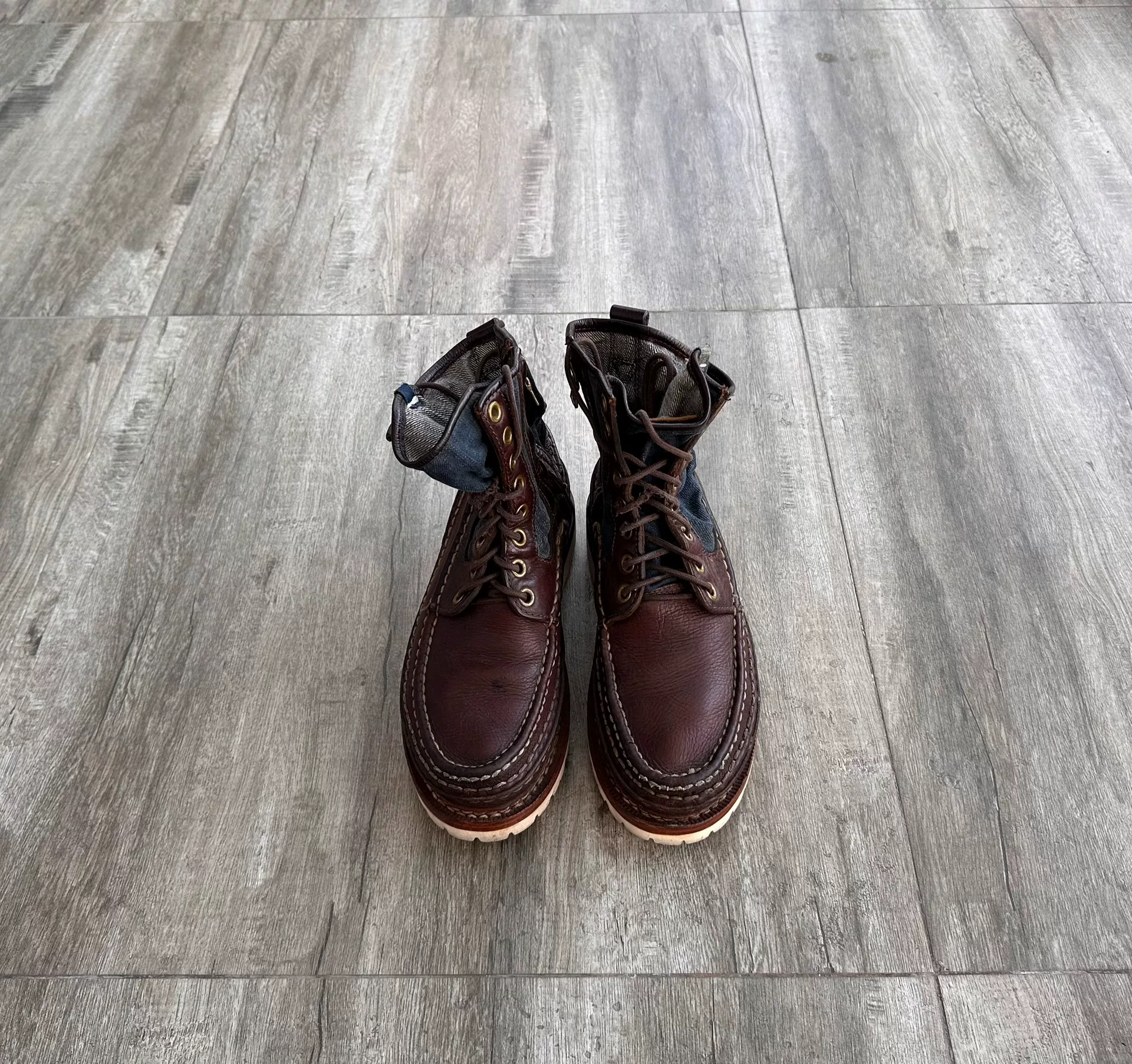Visvim ICT Grizzly Boots Indigo
