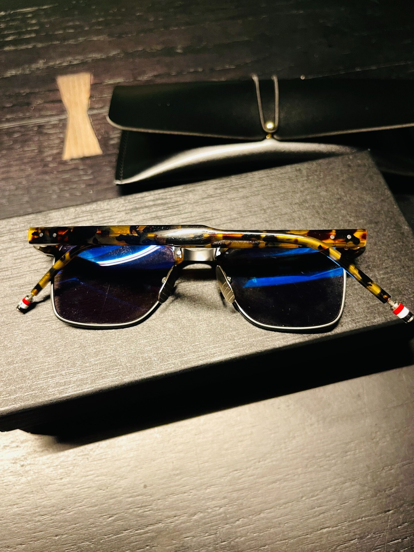 Thom Browne TB-006 Tortoiseshell Sunglasses — front