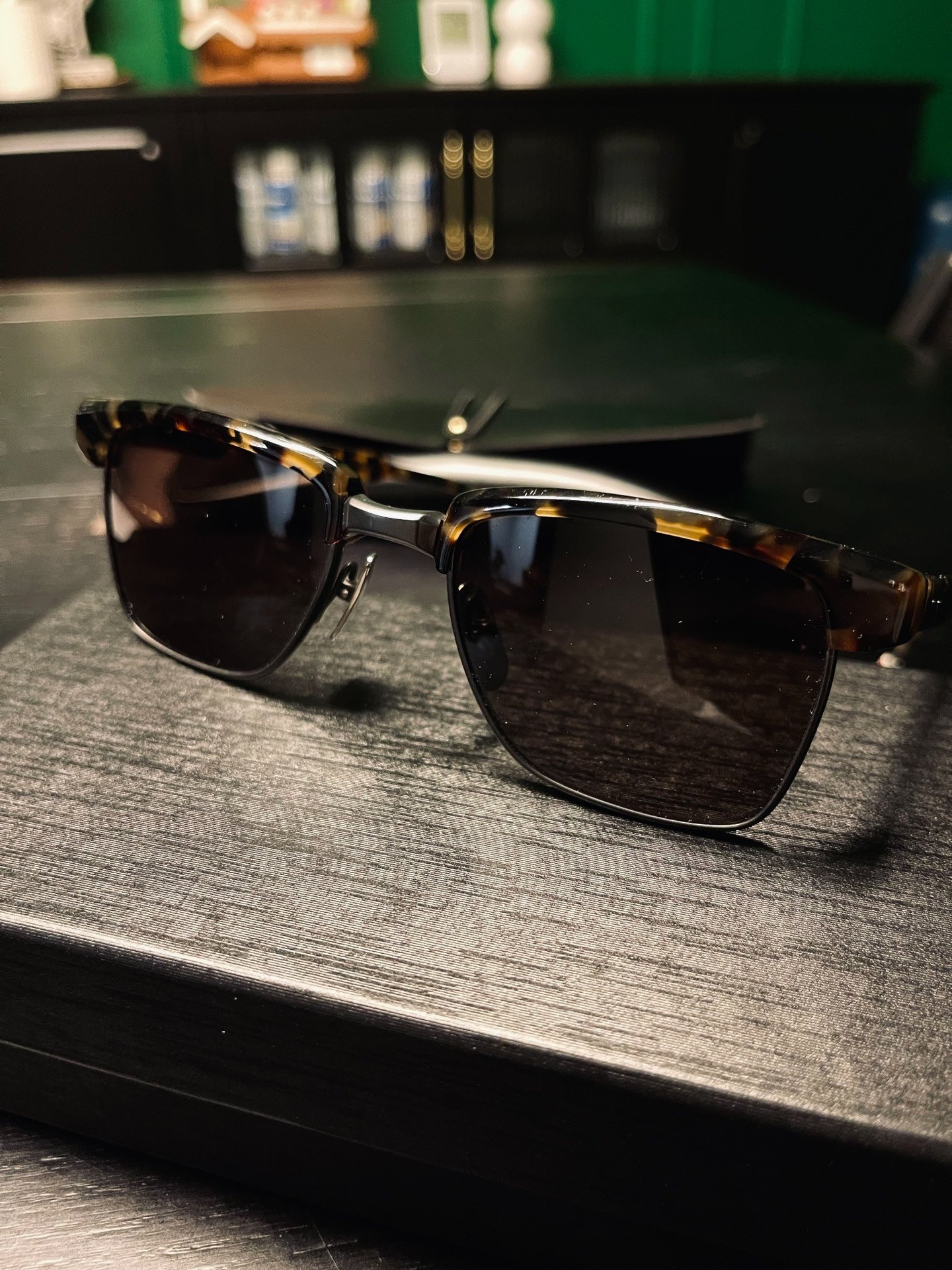 Thom Browne TB-006 Tortoiseshell Sunglasses — label
