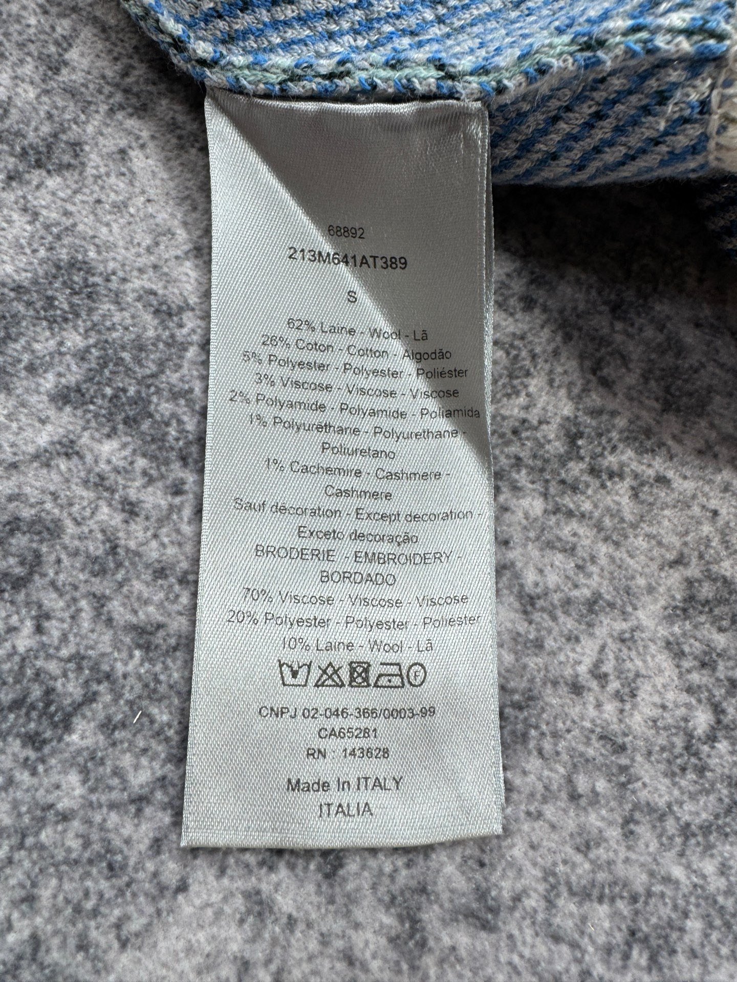 Dior Heavy Embroidery Snow Mountain Sweater — back