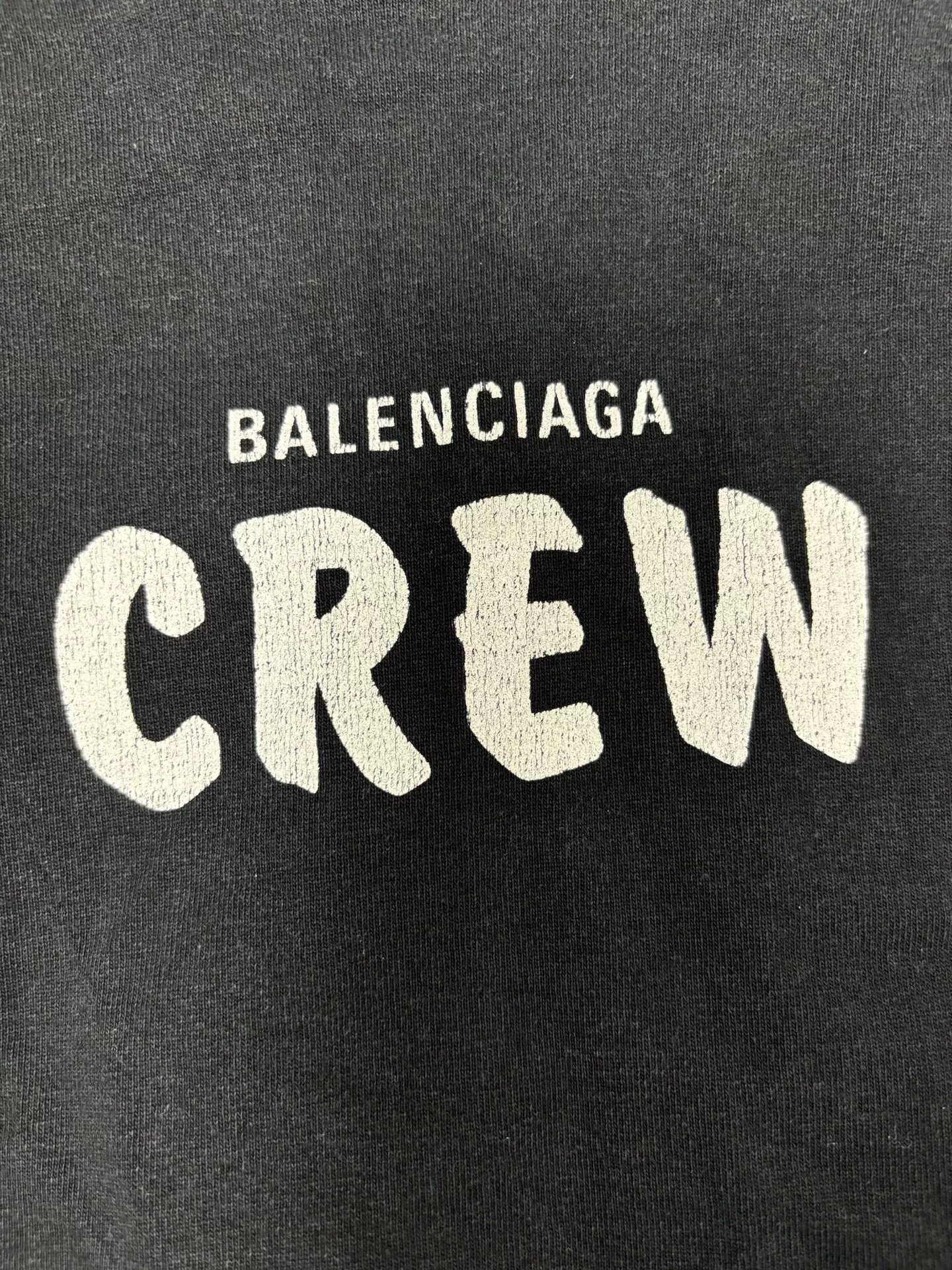 Balenciaga 'CREW' Print Loose T-shirt — detail