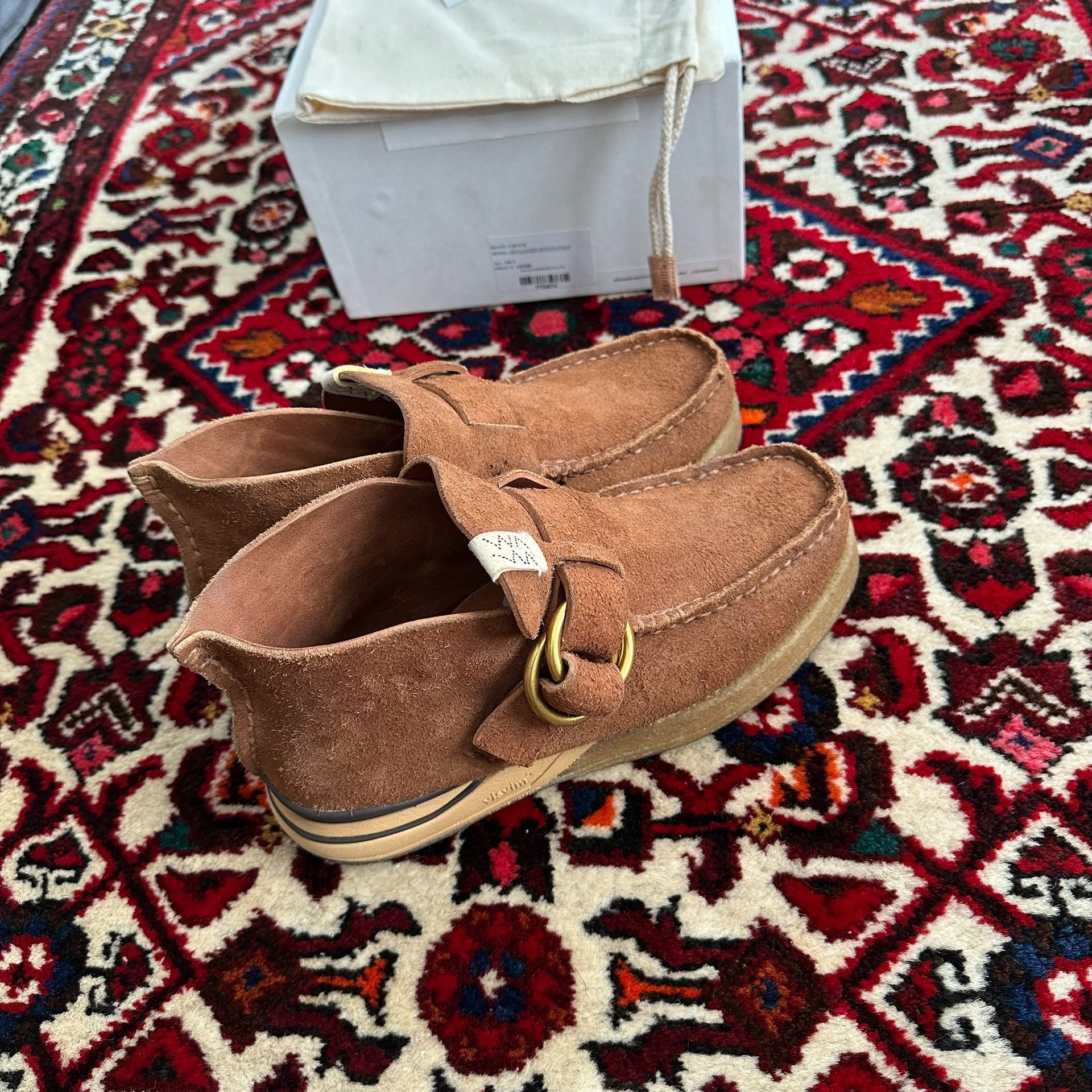 VISVIM MAGOON RING MOC FOLK Boots — label