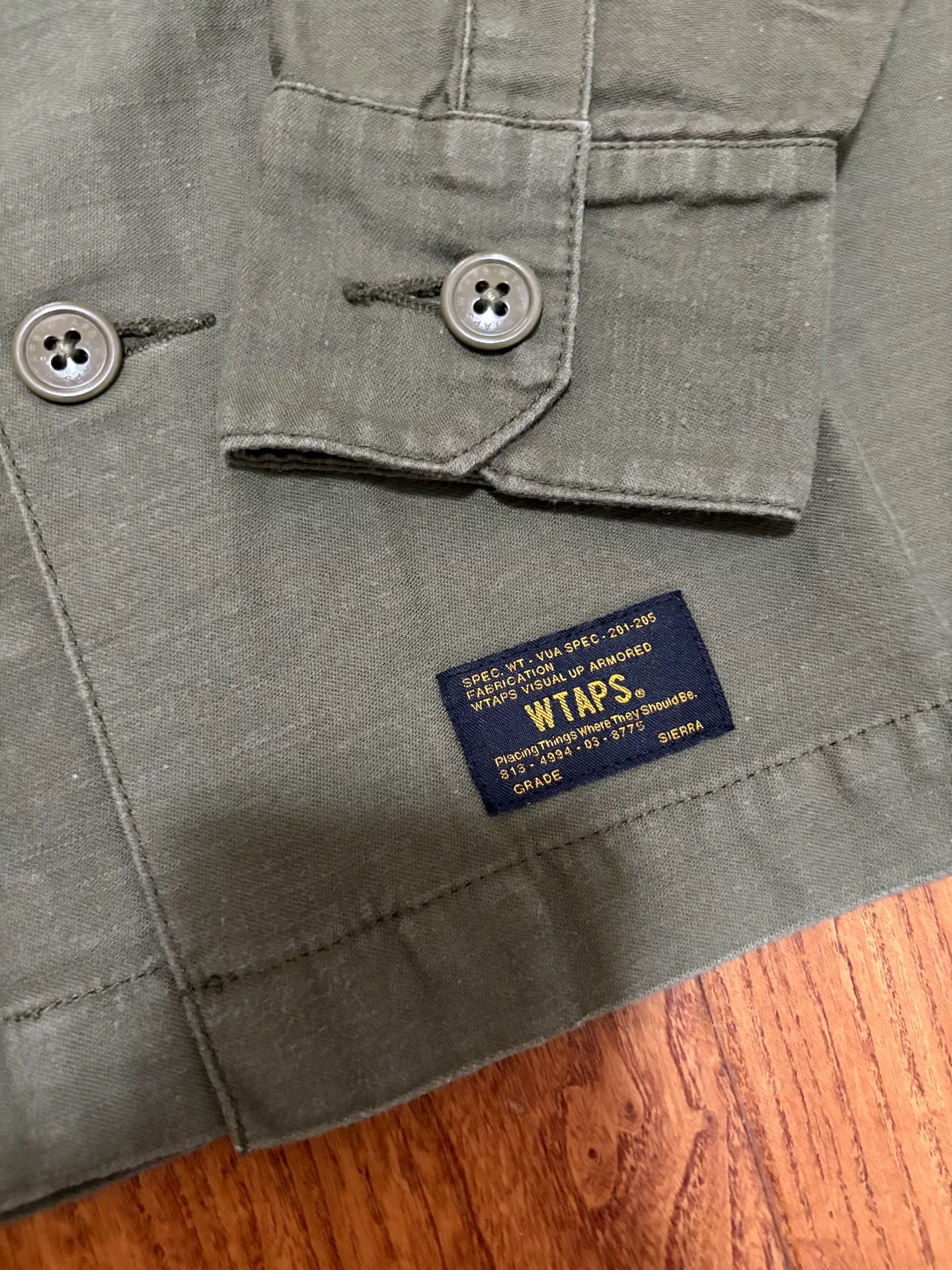 WTAPS BUDS 17SS Military Cargo Longsleeve Shirt — back