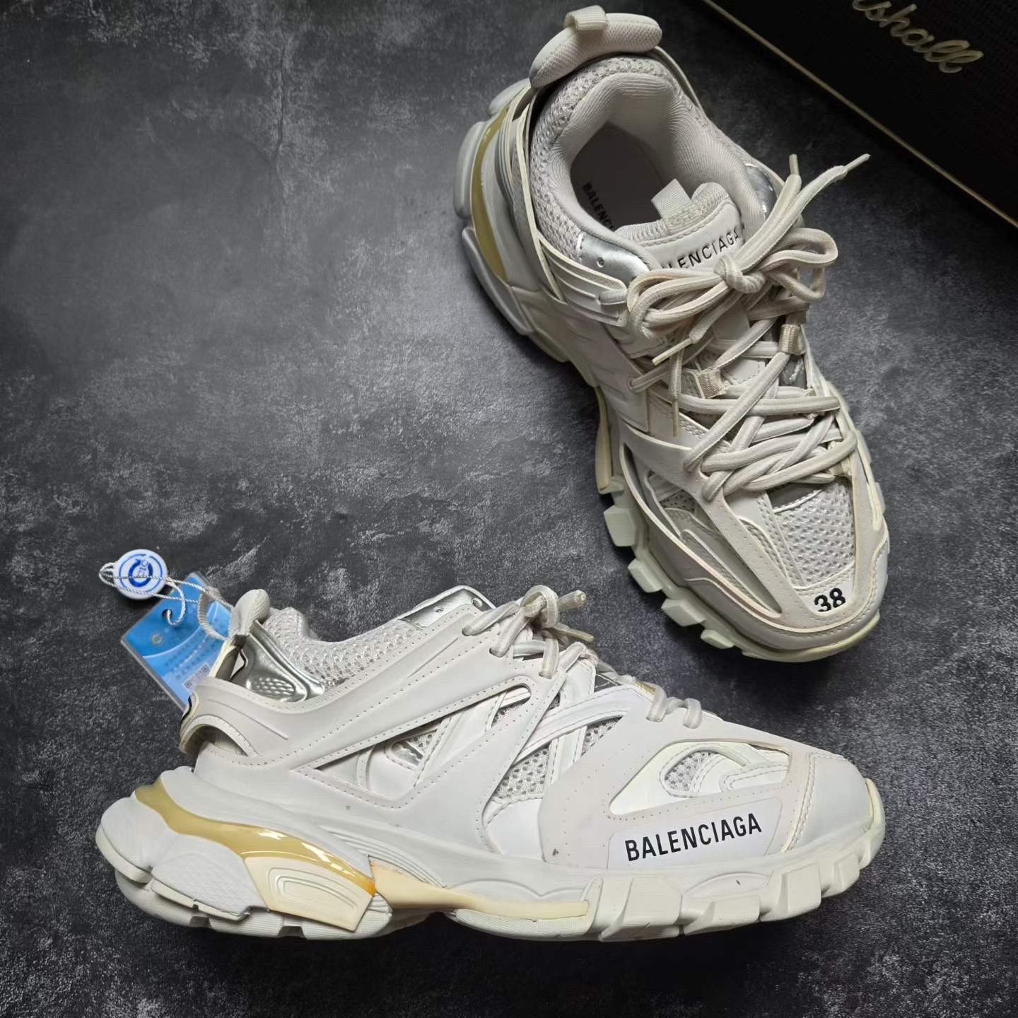 Balenciaga Track White Sneakers — label
