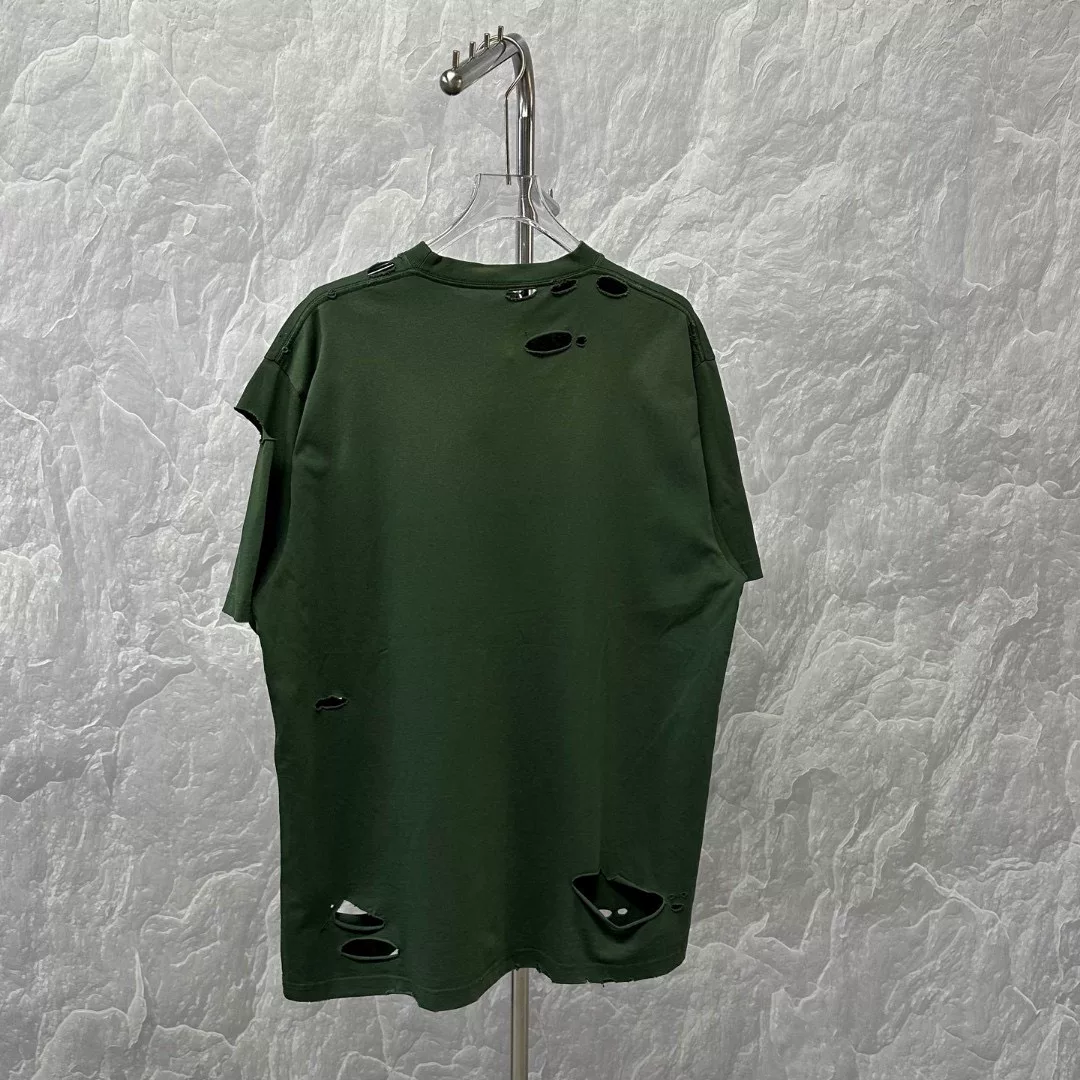 Balenciaga Distressed Logo Print T-Shirt — back