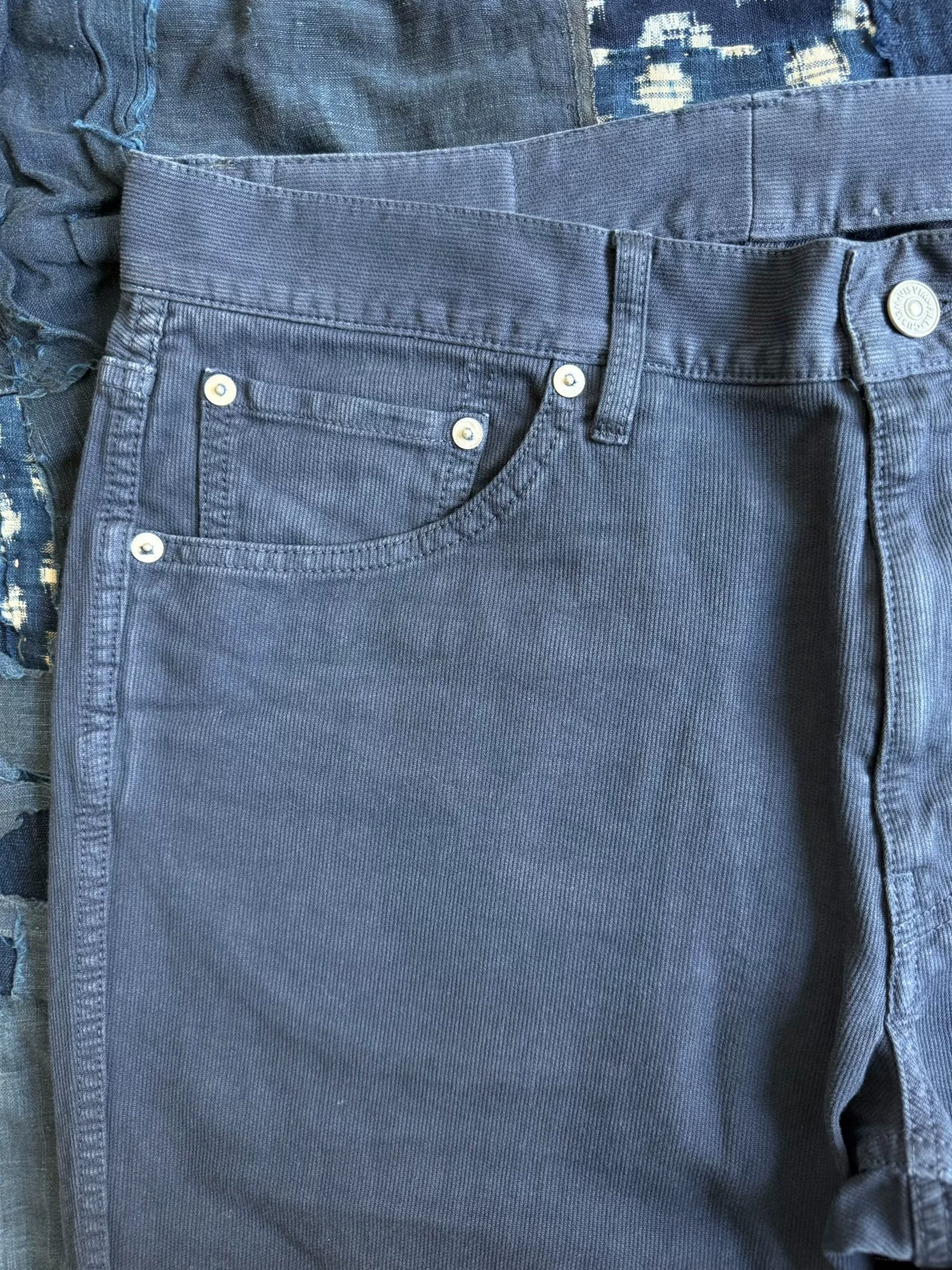 VISVIM 23SS FLUXUS 03 DMGD DRY PIQUE — label