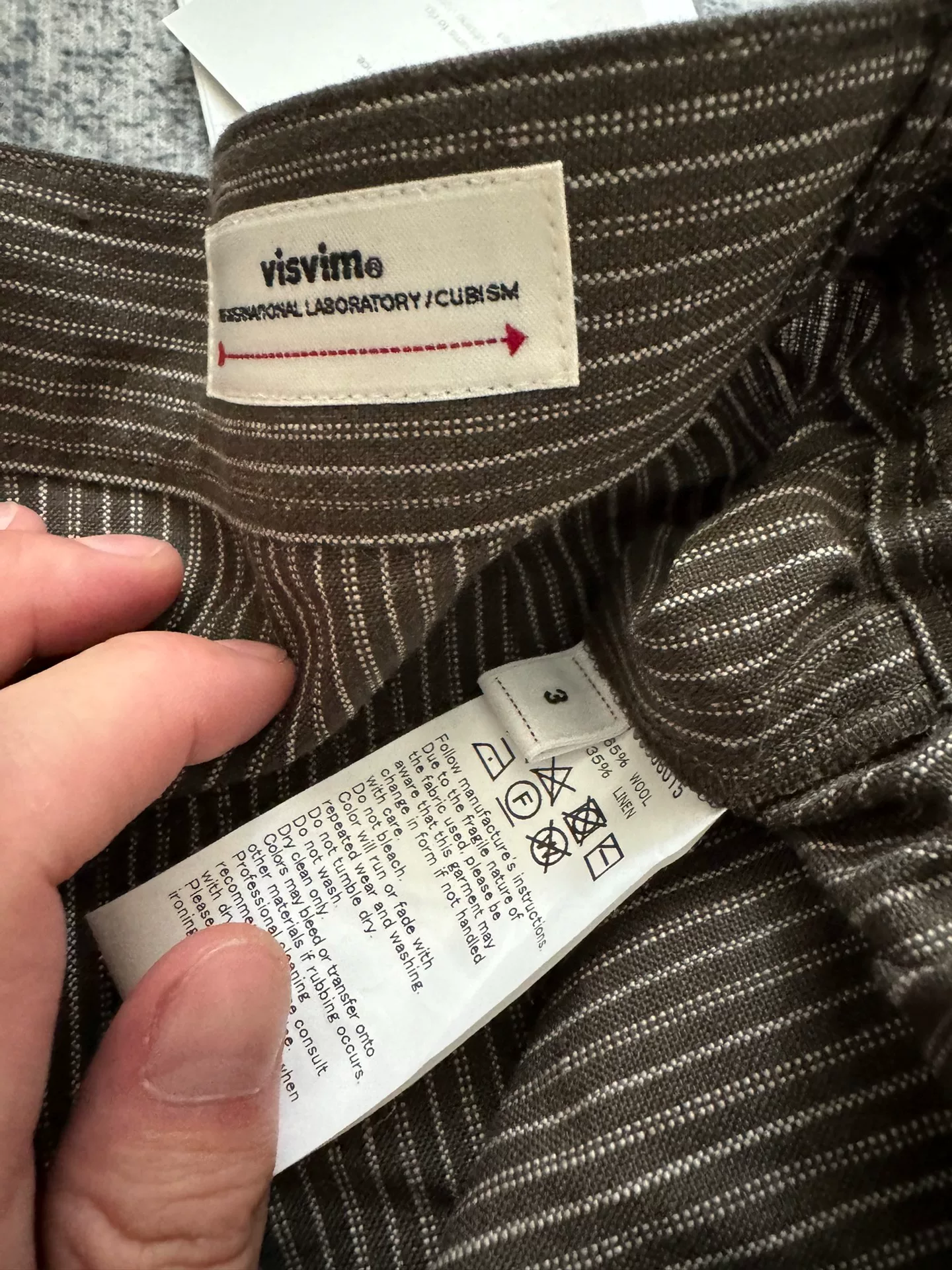 VISVIM 24SS CARROL PANTS SANTOME — front