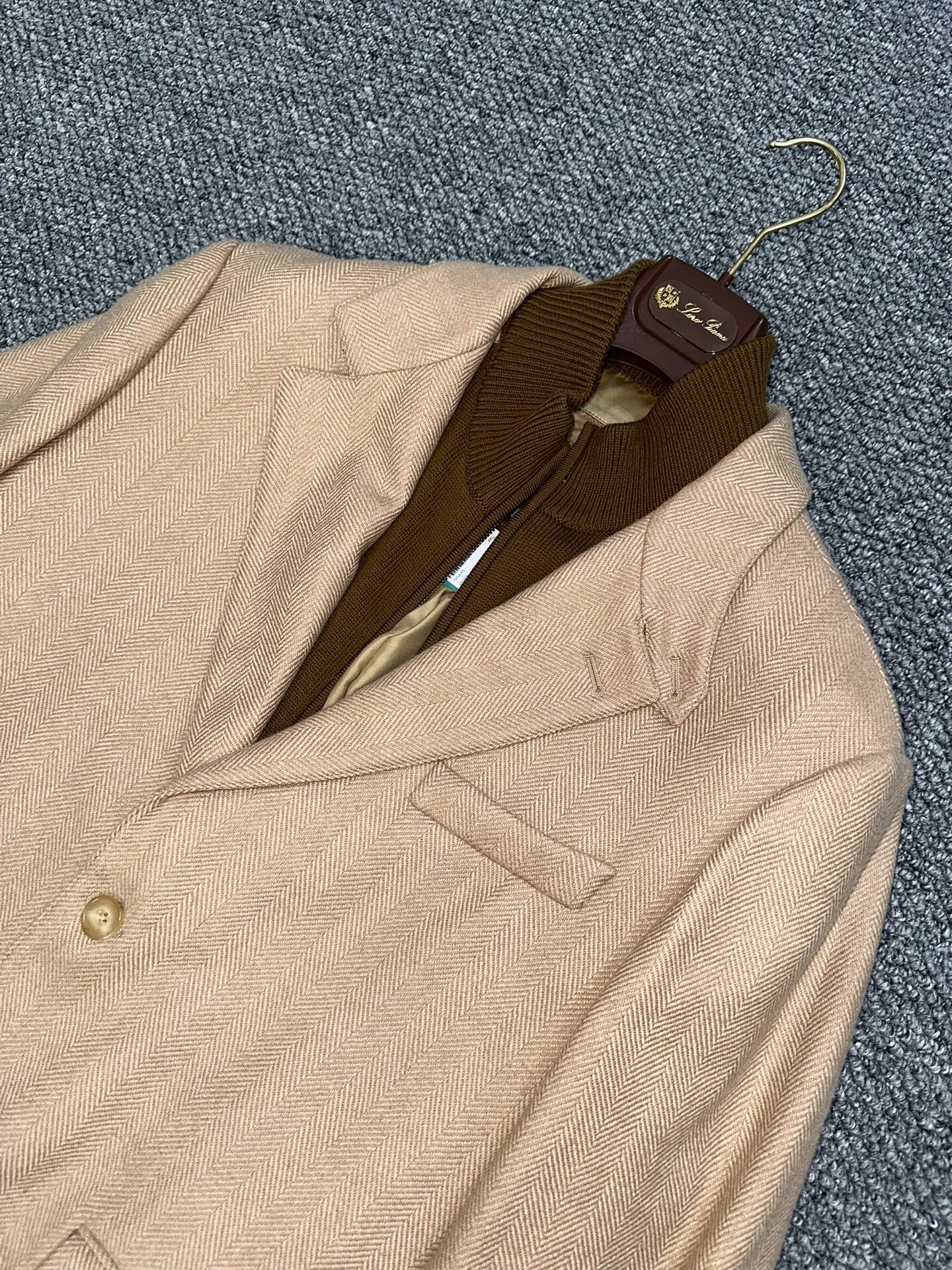 Loro Piana Baby Camel Blazer W/ Detachable Sweater — front