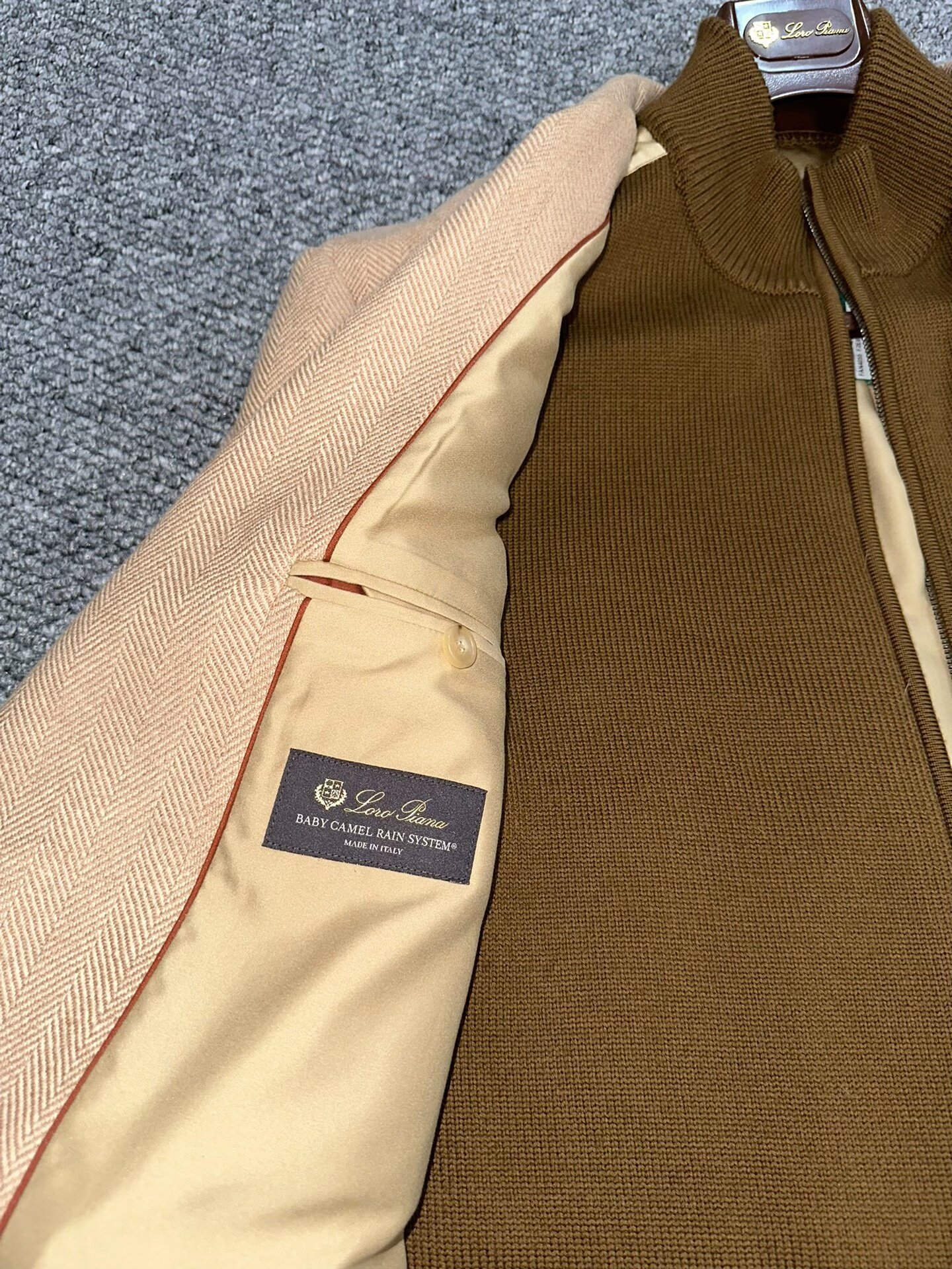 Loro Piana Baby Camel Blazer W/ Detachable Sweater — back