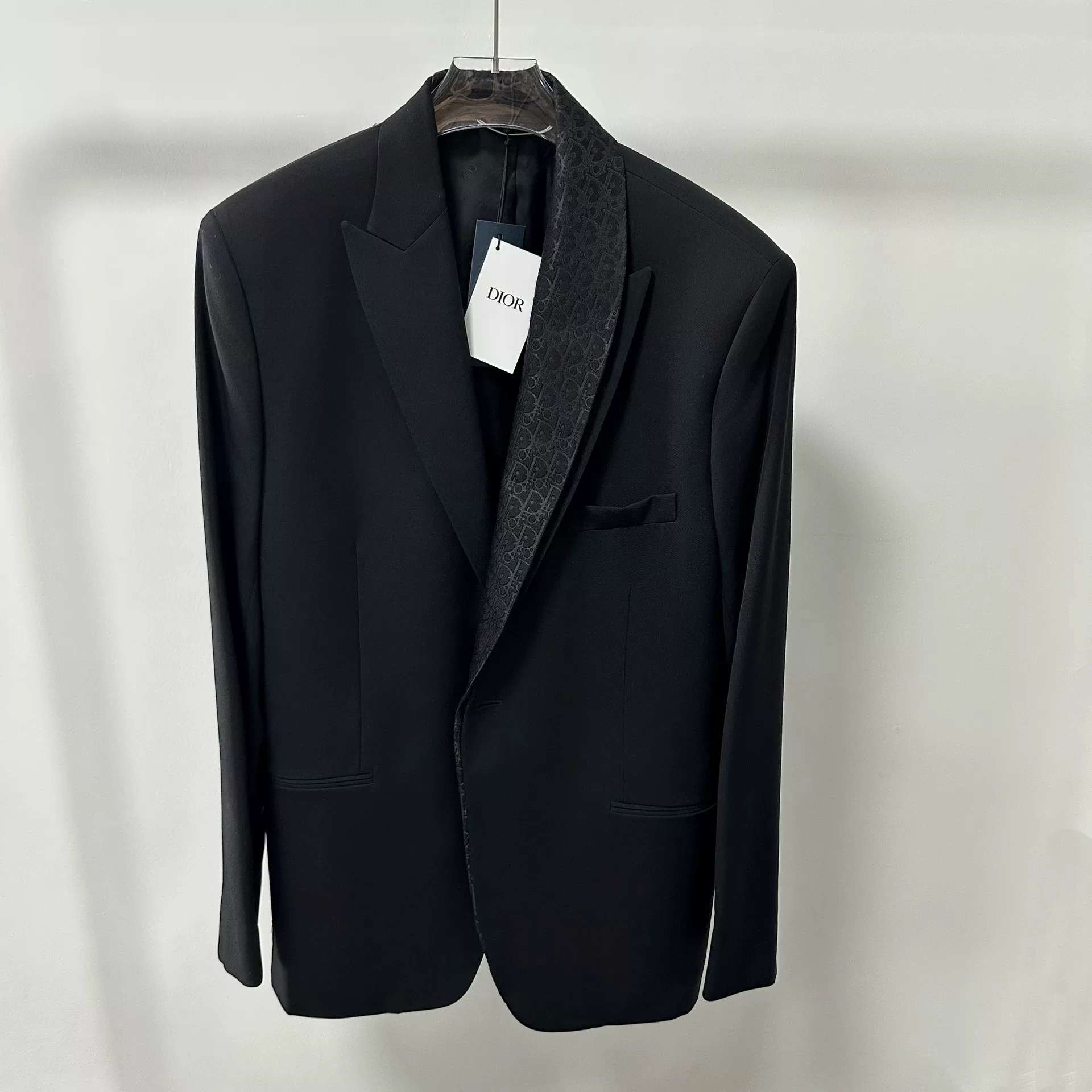Dior Black Dark Patterned Collar Suit