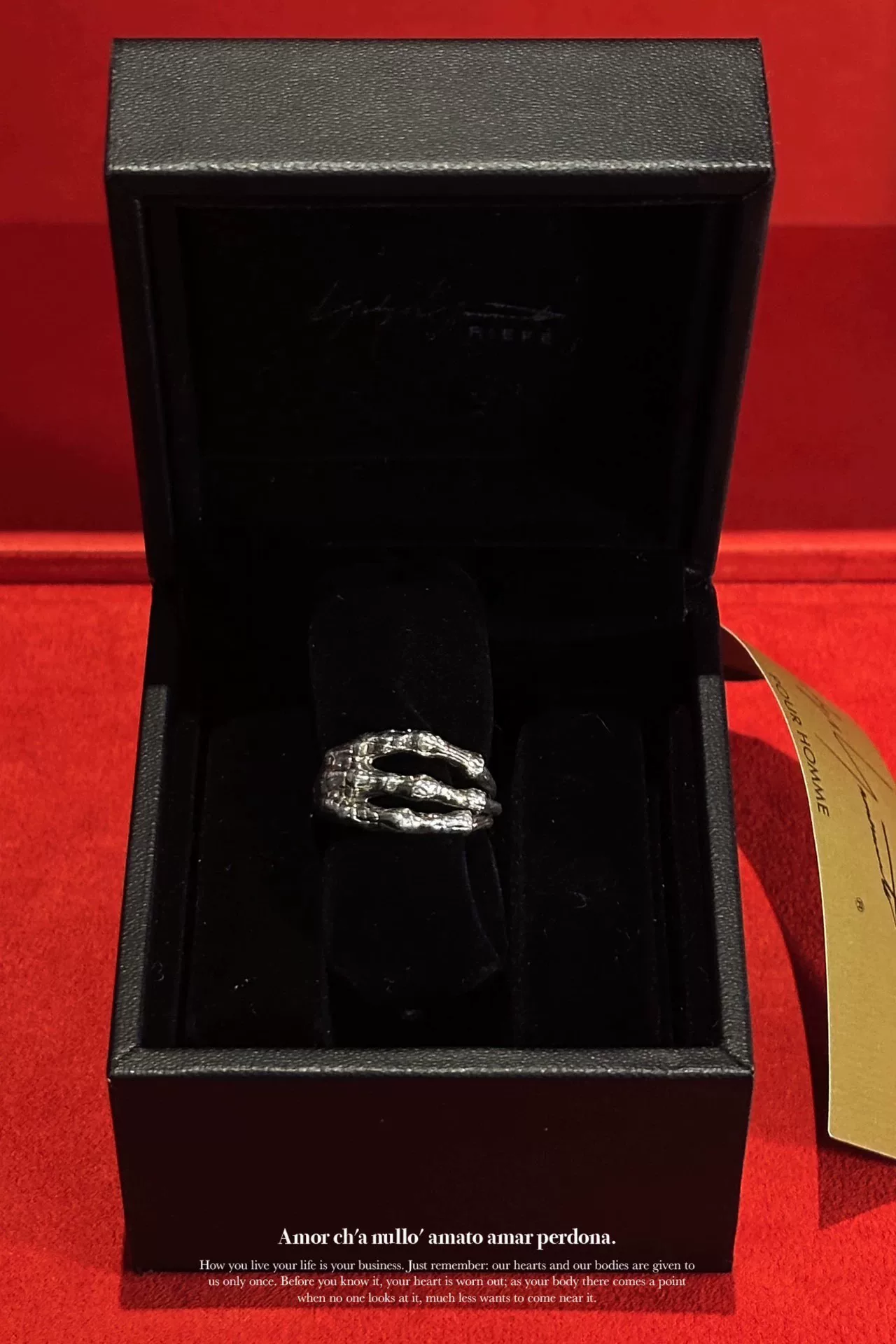 Yohji Yamamoto RIEFE Dragon Claw Ring — back