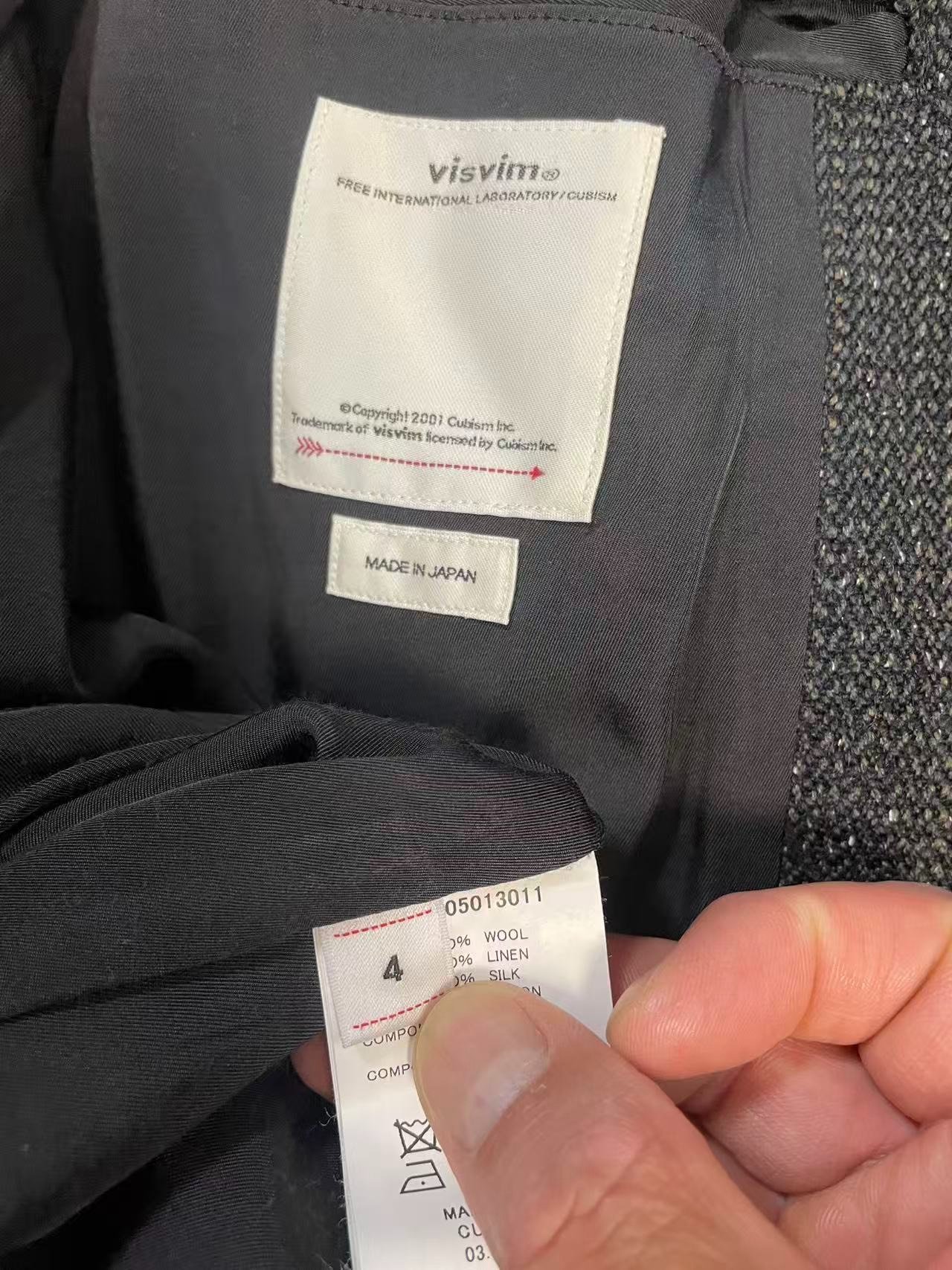 visvim hammons dark gray coat — front