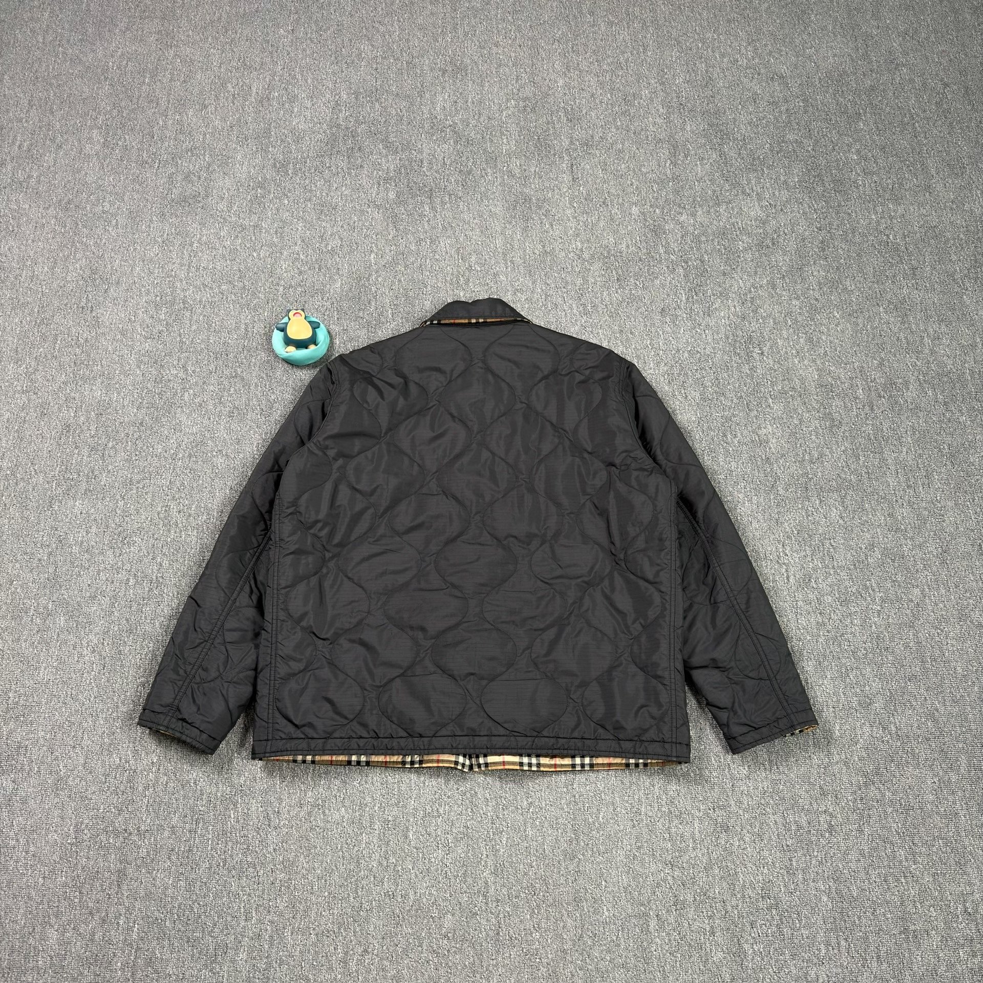 Burberry Black Quilted Short Jacket — front