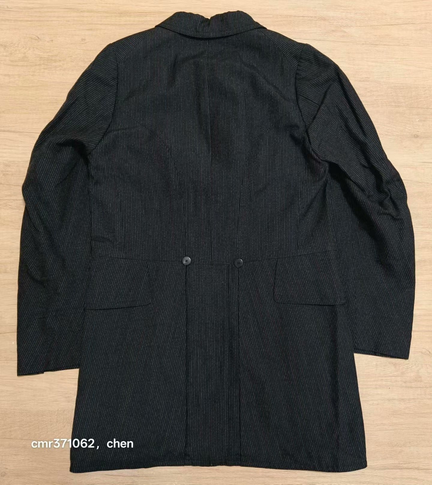 visvim 17SS Pinstripe Morning Coat — label
