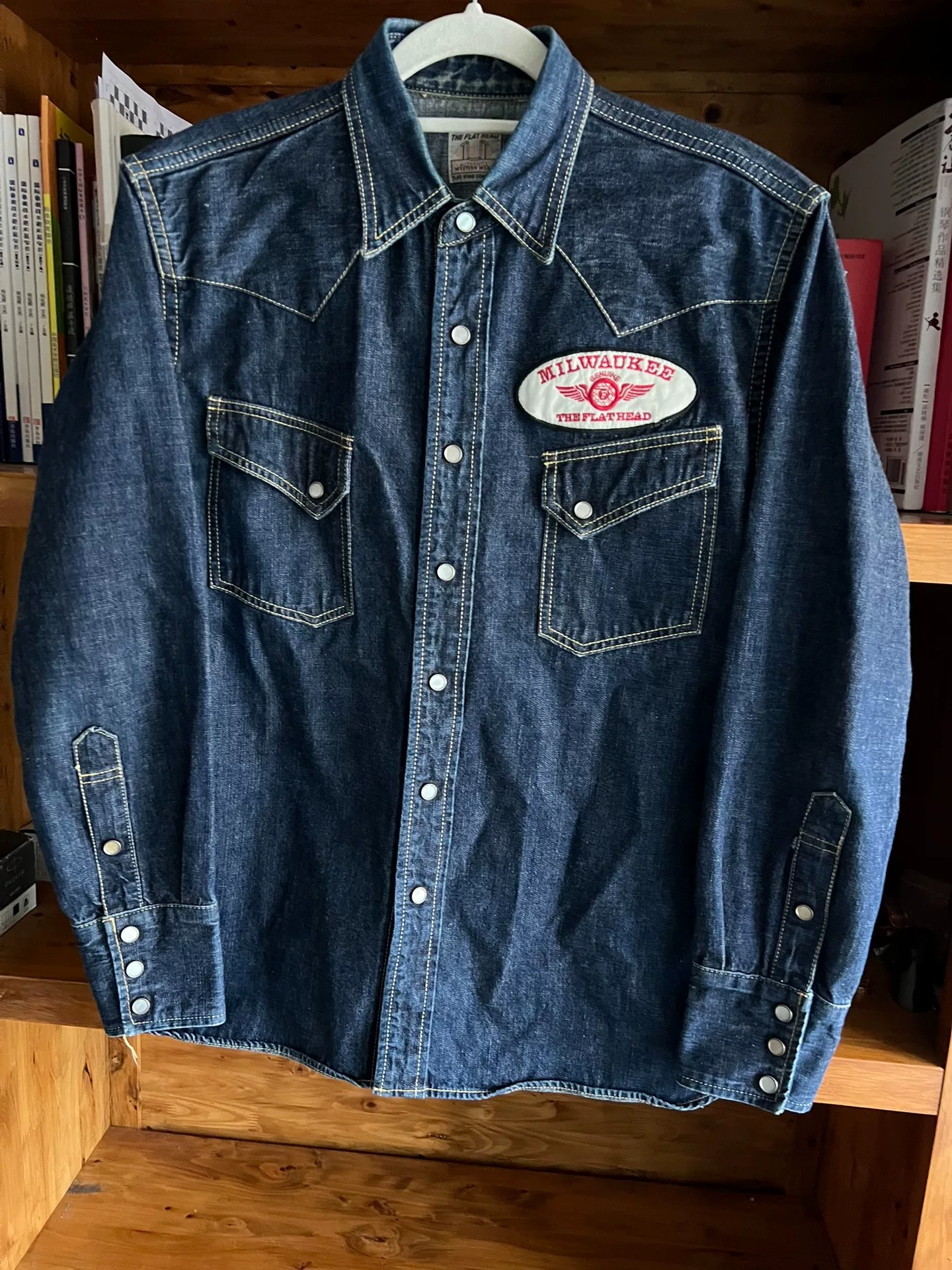 Milwaukee Event Selvedge Western Denim Shirt — detail