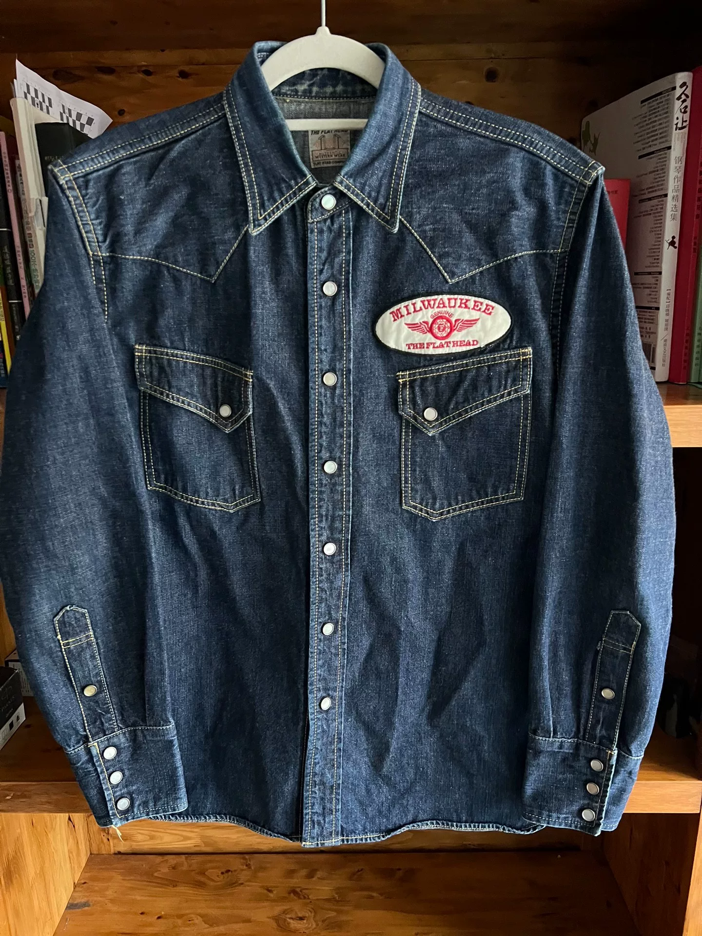 Milwaukee Event Selvedge Western Denim Shirt — back