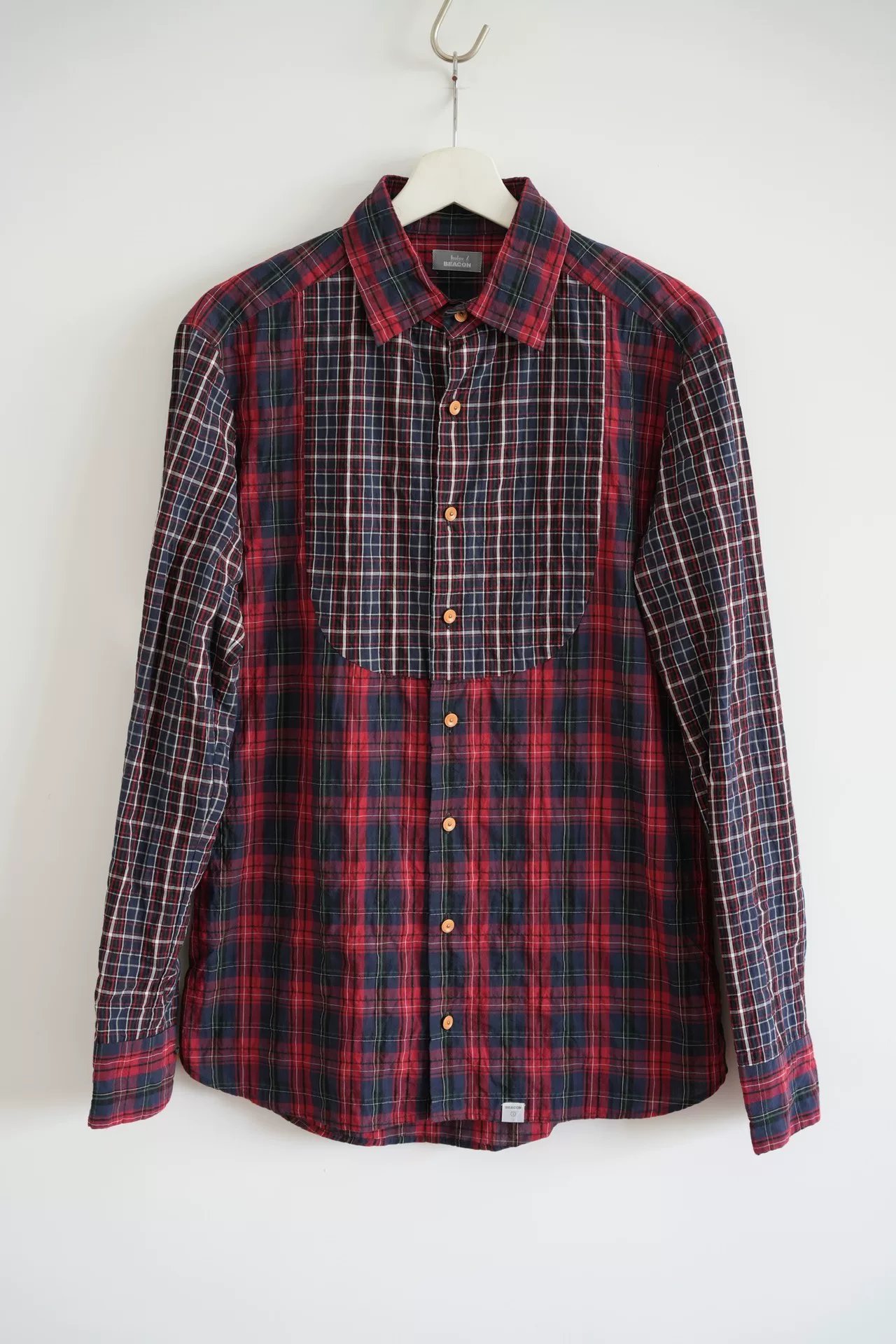 Kolor Beacon 16ss Red Plaid Shirt