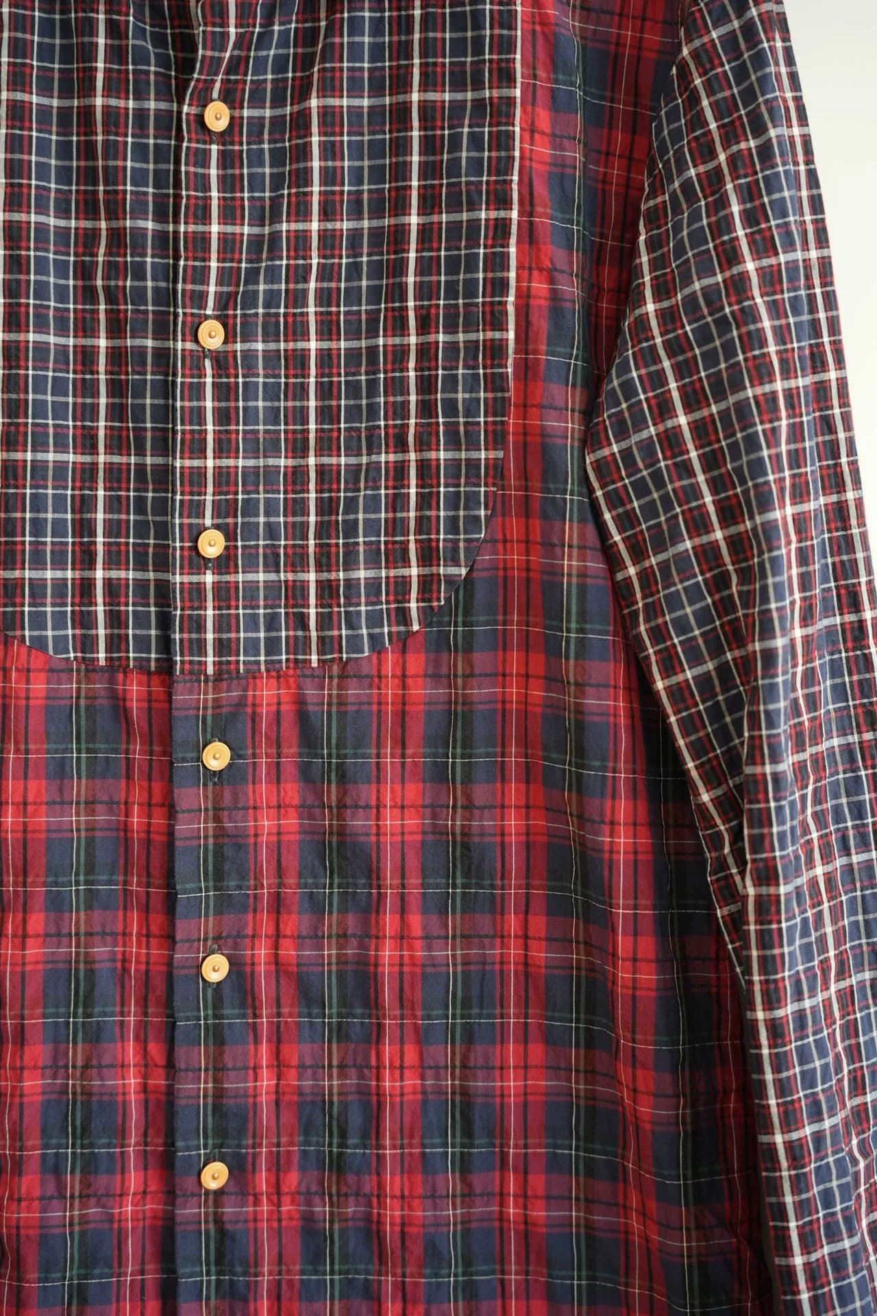Kolor Beacon 16ss Red Plaid Shirt — back
