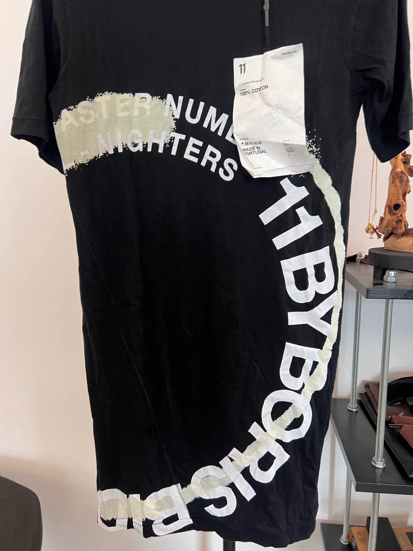 Boris Bidjan Saberi 11by BBS Letter Print T-shirt — detail