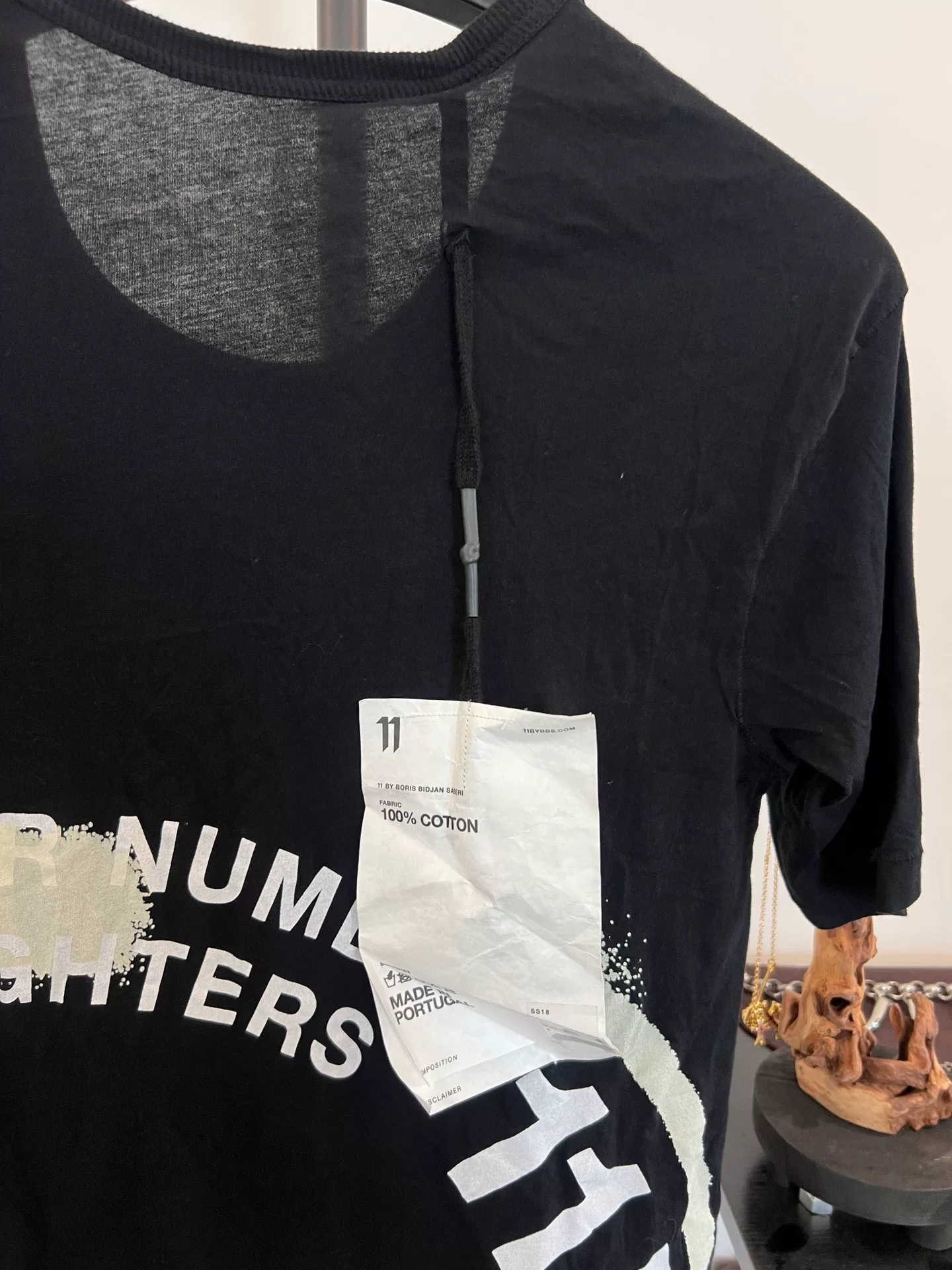 Boris Bidjan Saberi 11by BBS Letter Print T-shirt — back