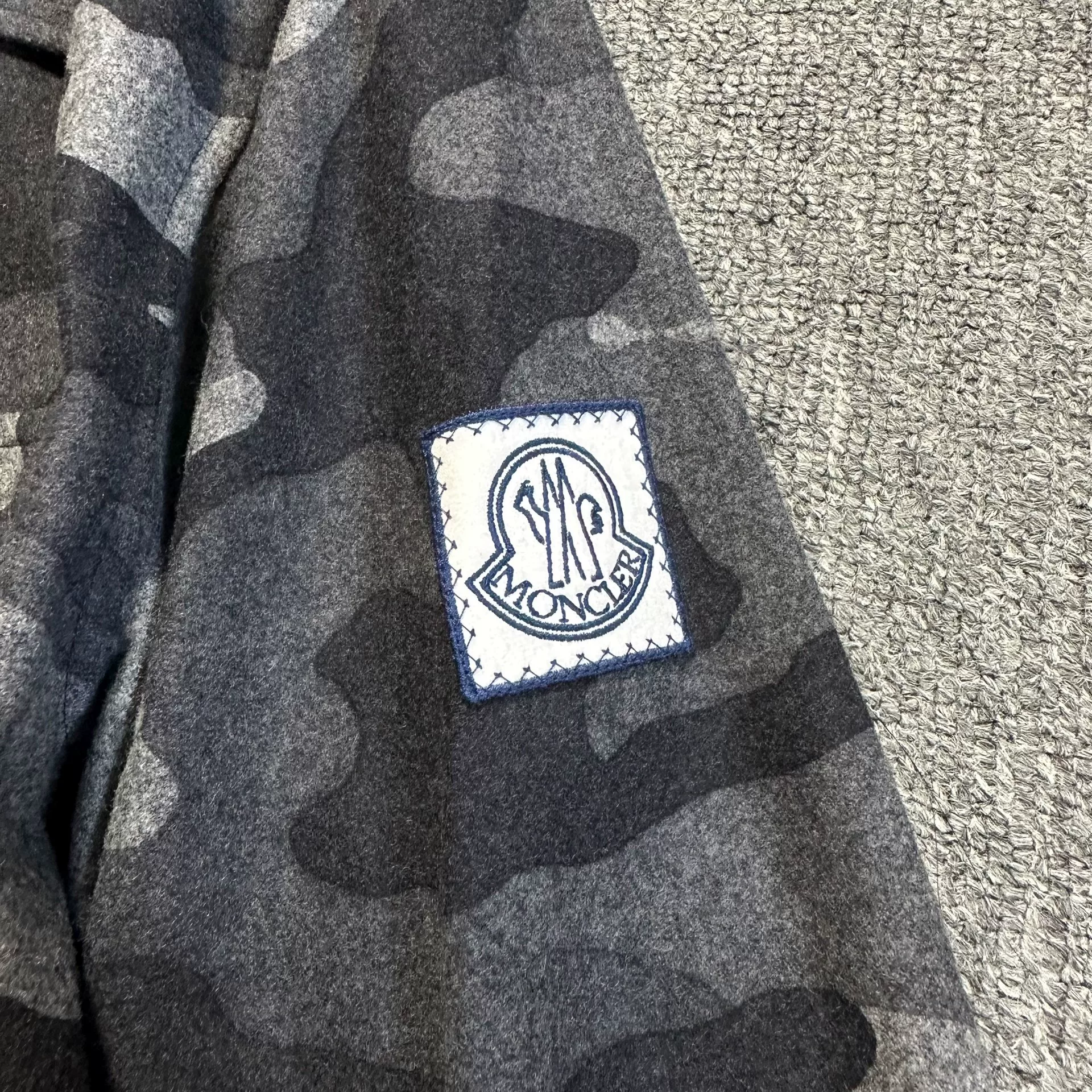 Moncler x Thom Browne Camo Wool Jacket — front