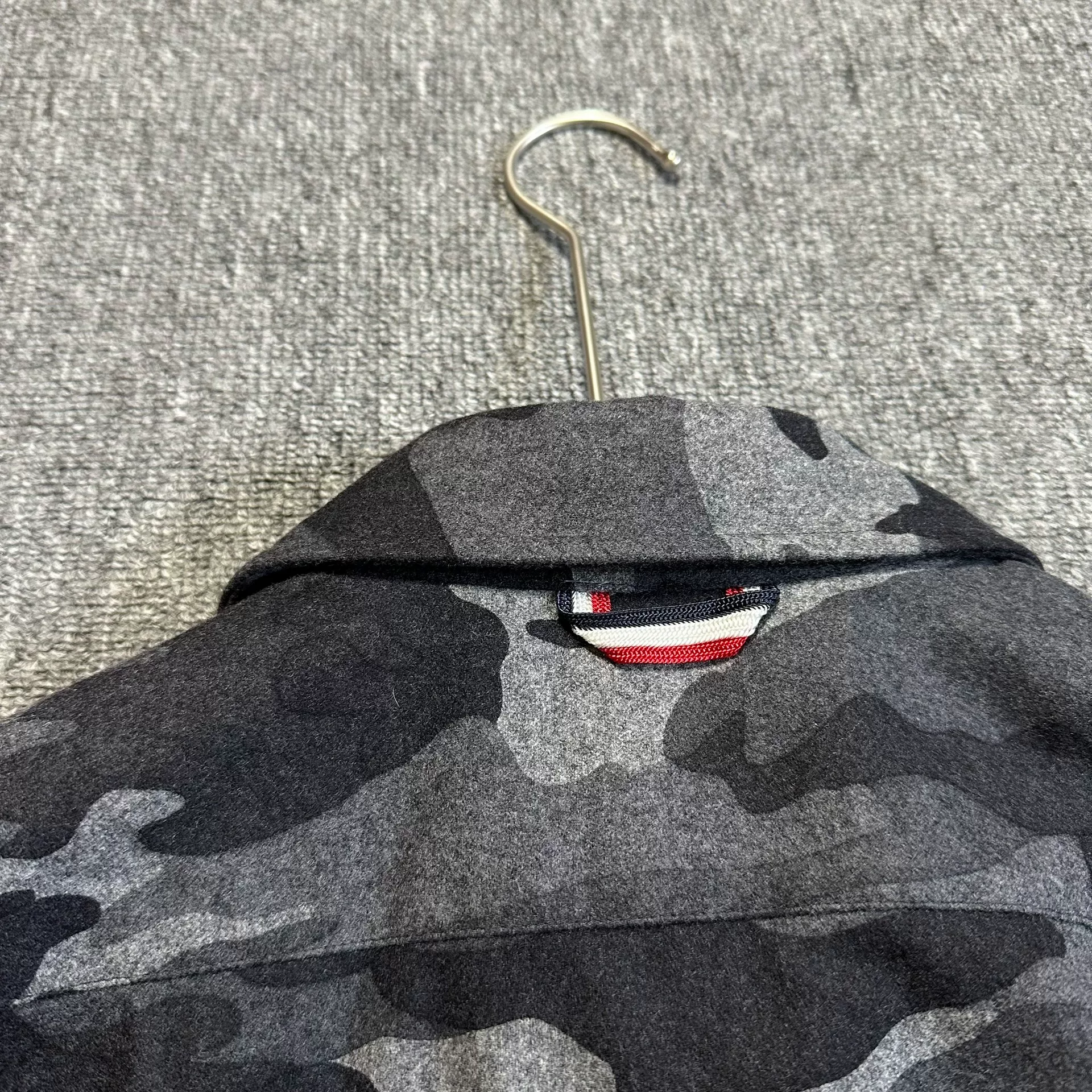 Moncler x Thom Browne Camo Wool Jacket — label