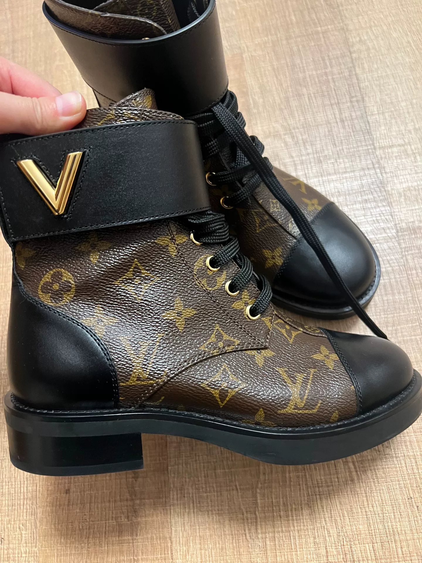 Louis Vuitton Monogram Leather Short Boots — back