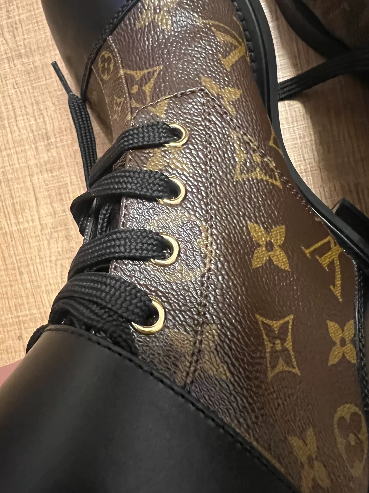 Louis Vuitton Monogram Leather Short Boots — detail