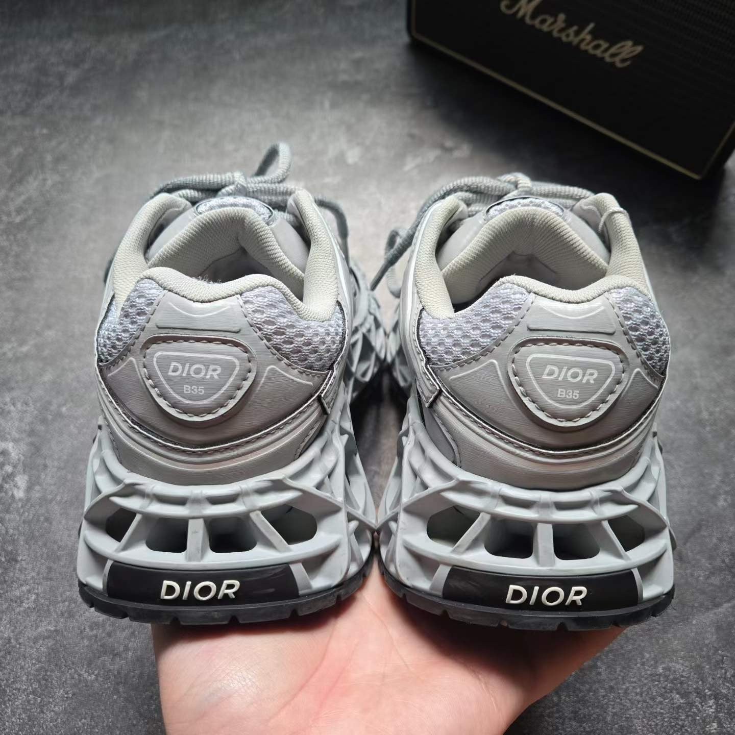 Dior B35 Gray Sneakers — detail