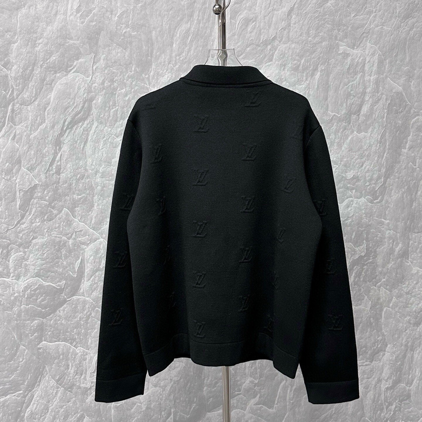 Louis Vuitton SS25 Embossed Monogram Collared Jacket — back