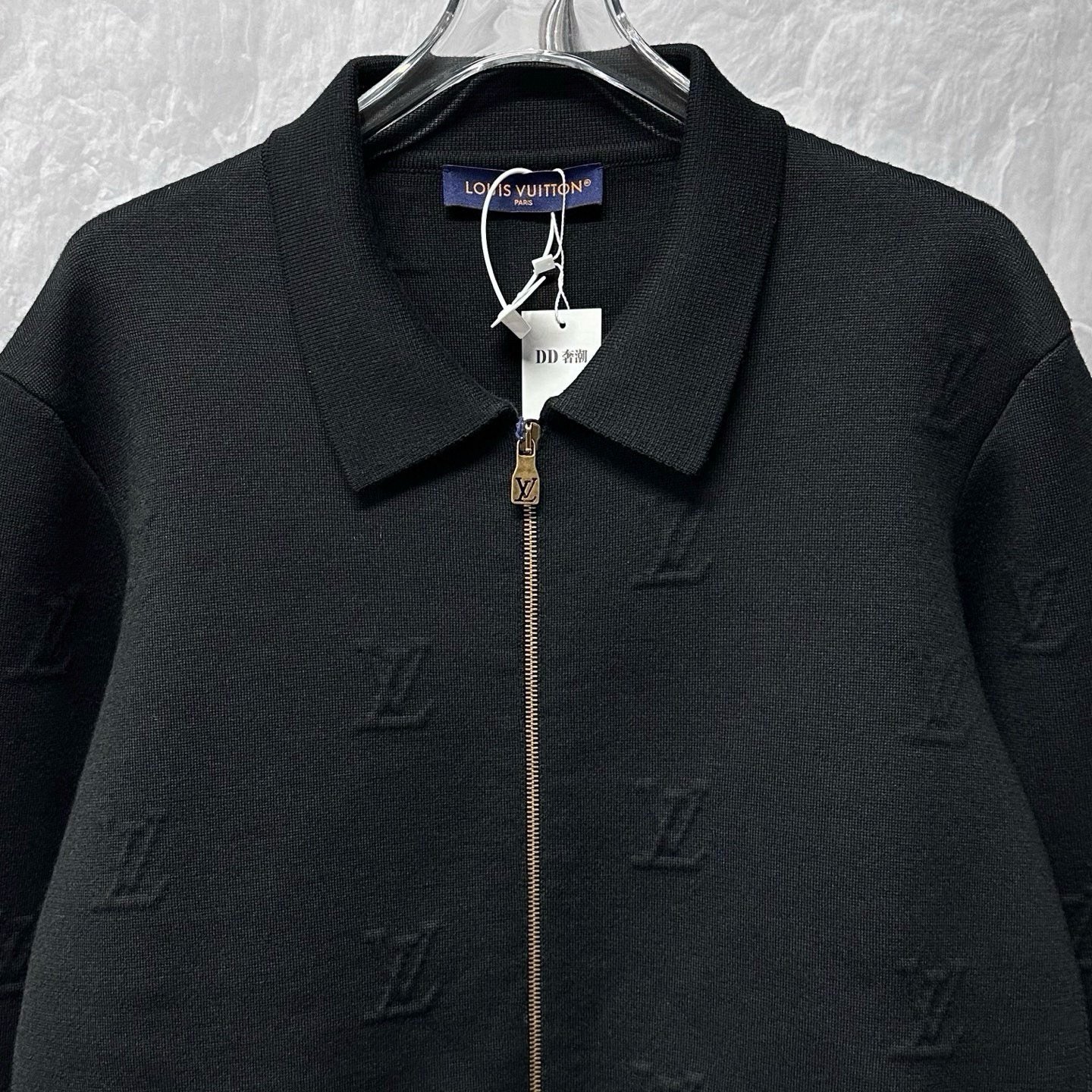 Louis Vuitton SS25 Embossed Monogram Collared Jacket — front
