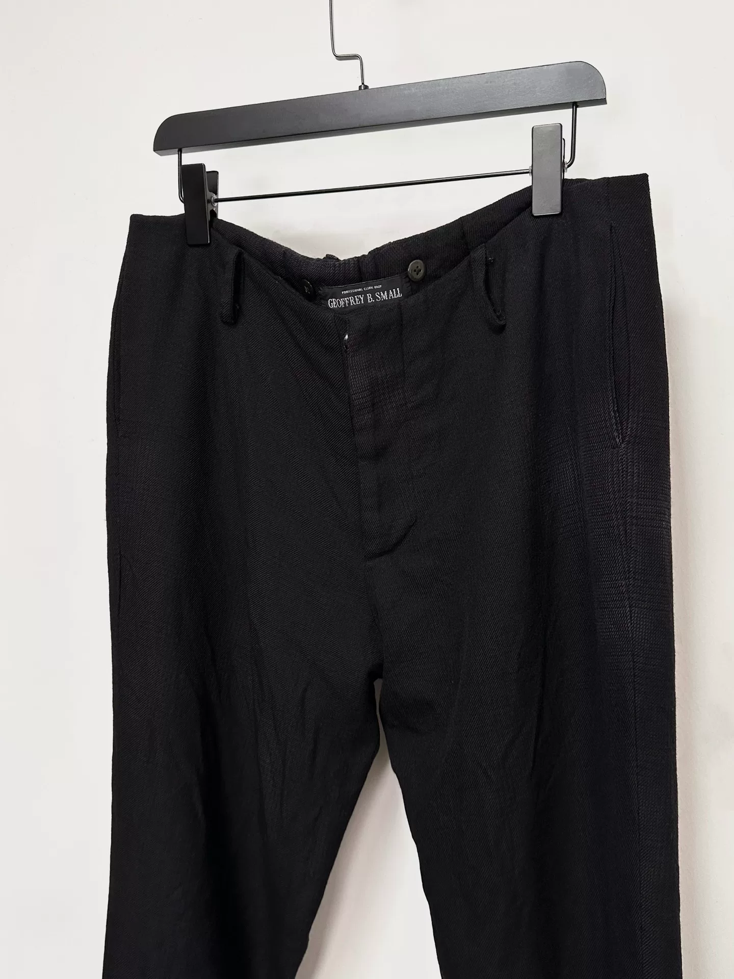 Geoffrey B SMALL Wool Houndstooth Pants — back