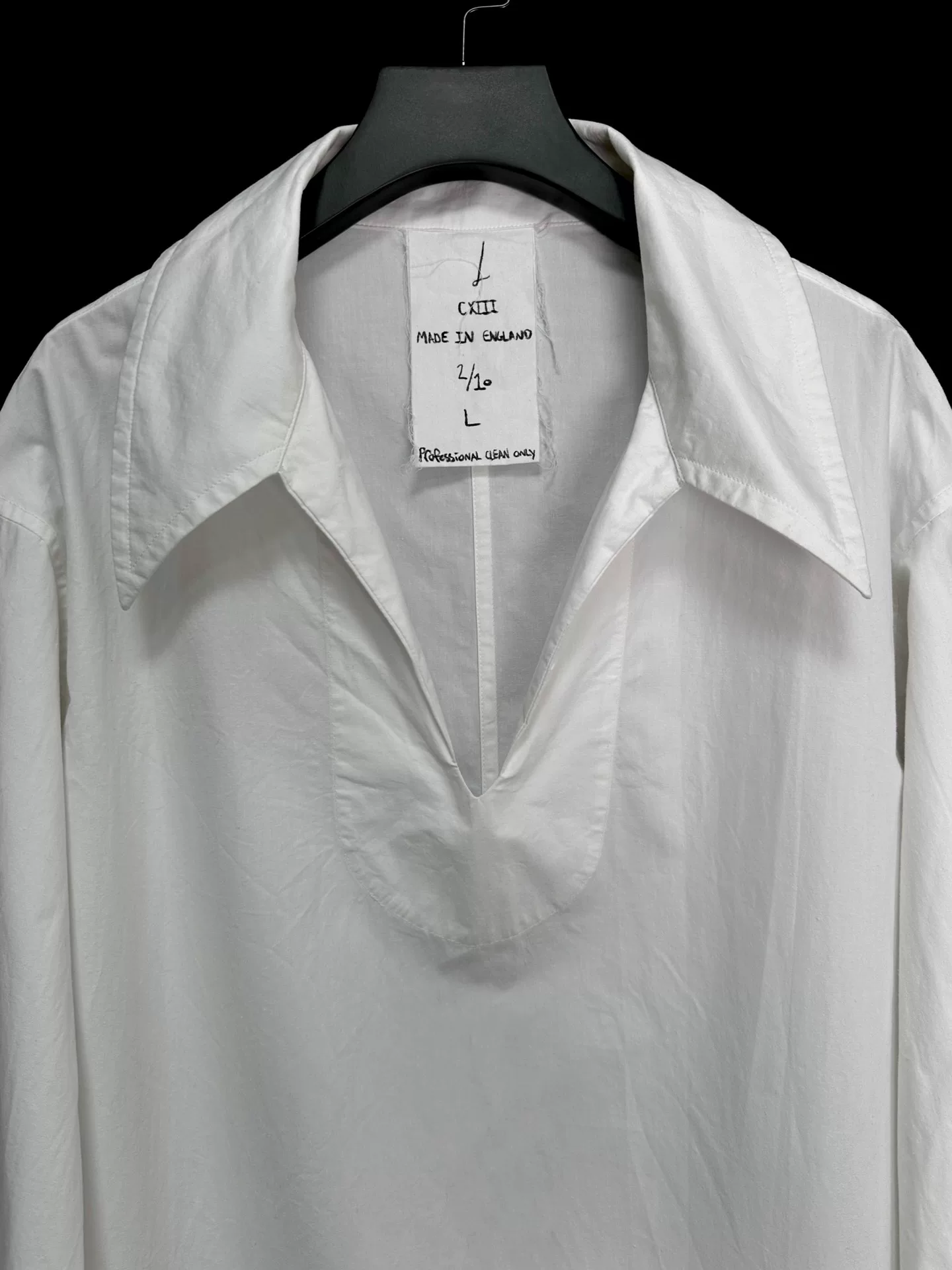 John Alexander Skelton 23SS Limited Washed Cotton Long Coat — detail