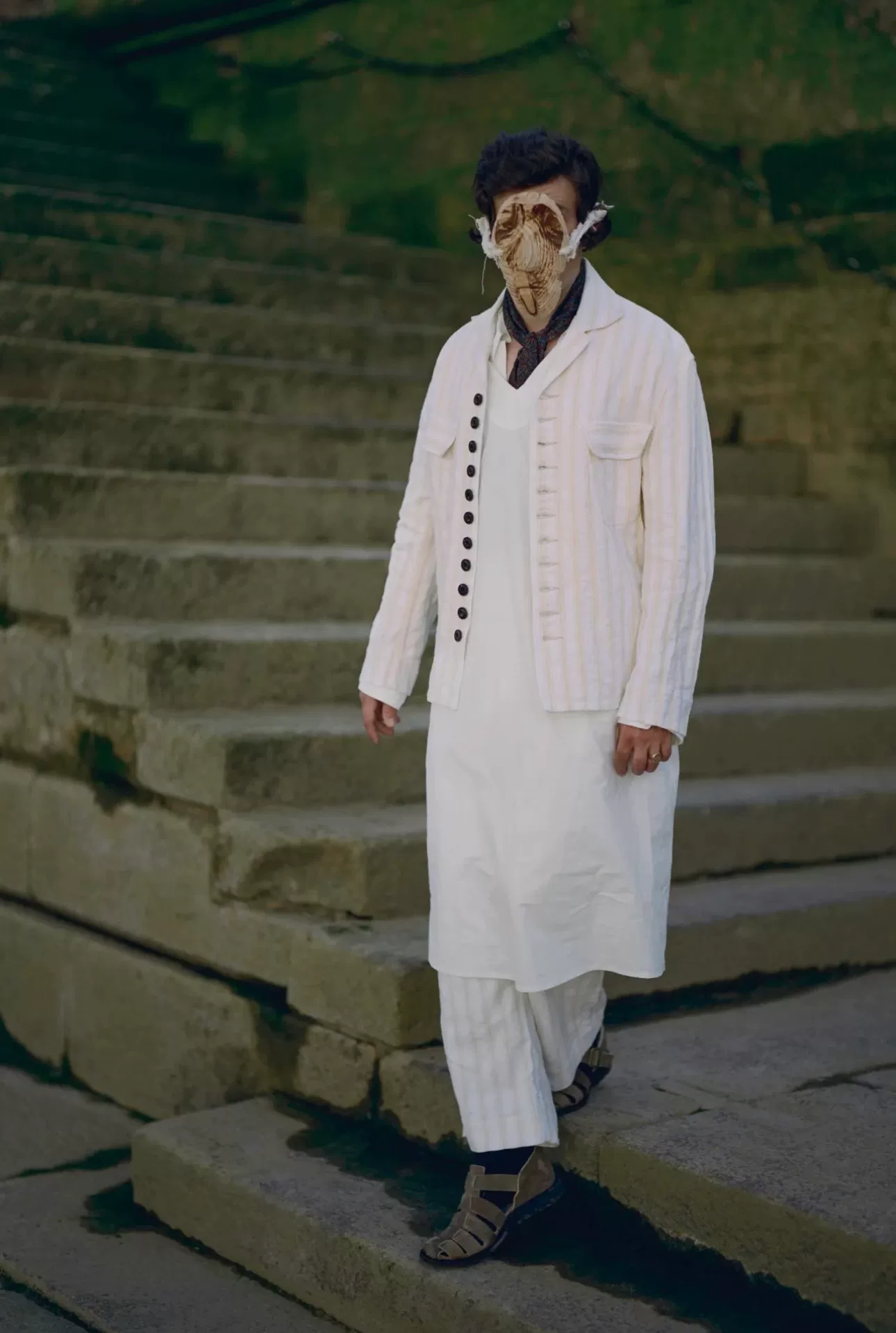 John Alexander Skelton 23SS Limited Washed Cotton Long Coat — label