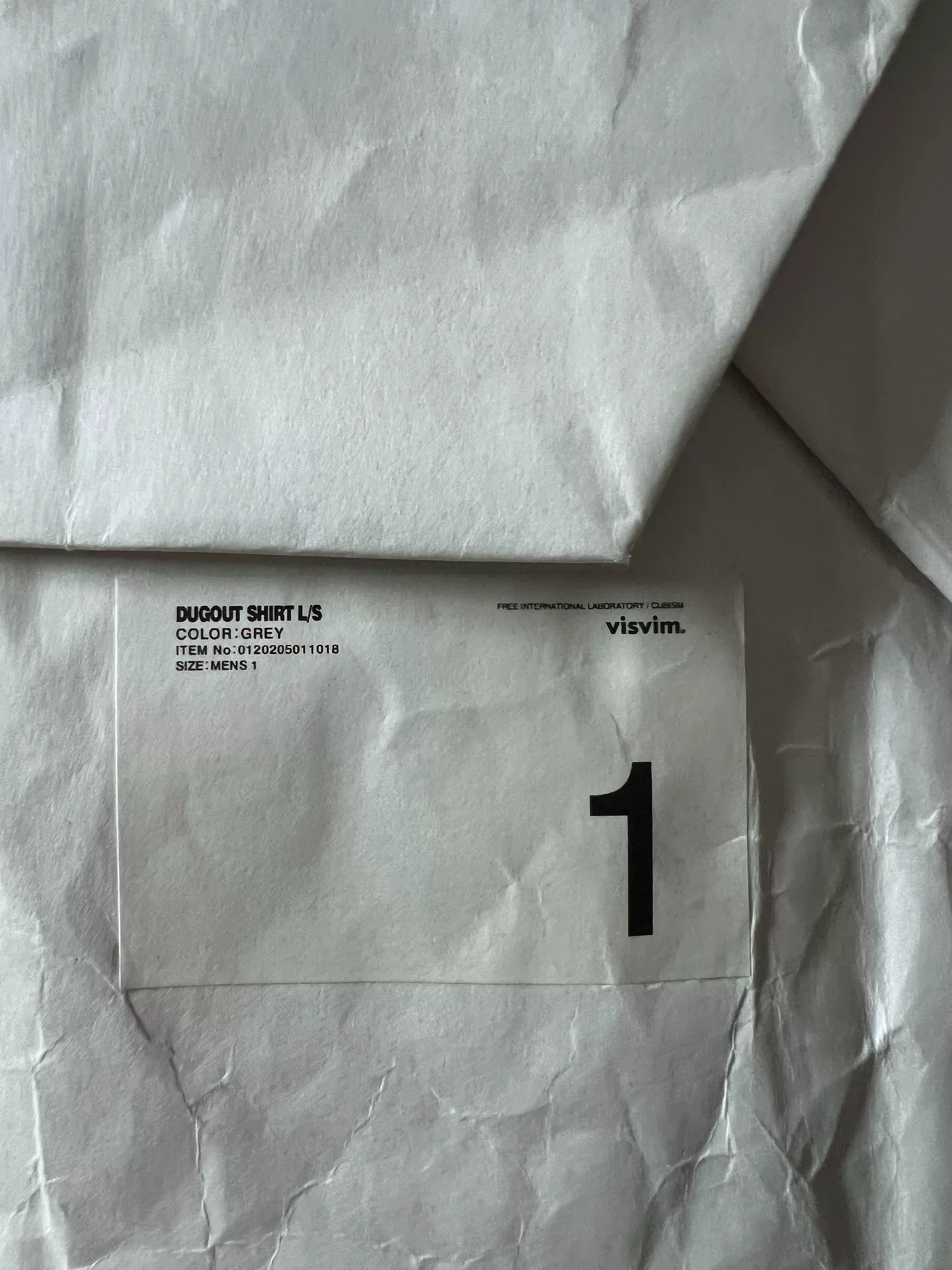 visvim dugout shirt 1 — label