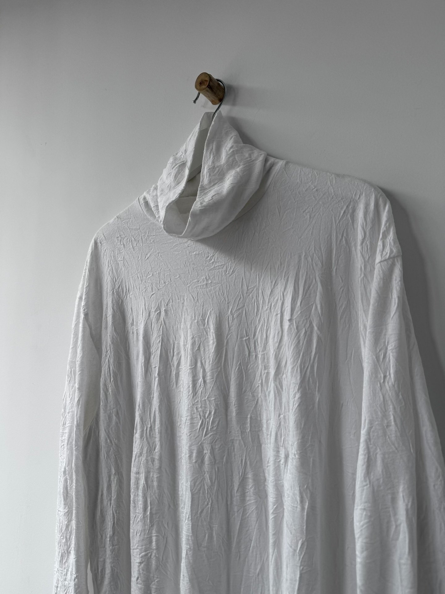 Yohji Yamamoto GroundY Pleated Cowl Neck Top — detail