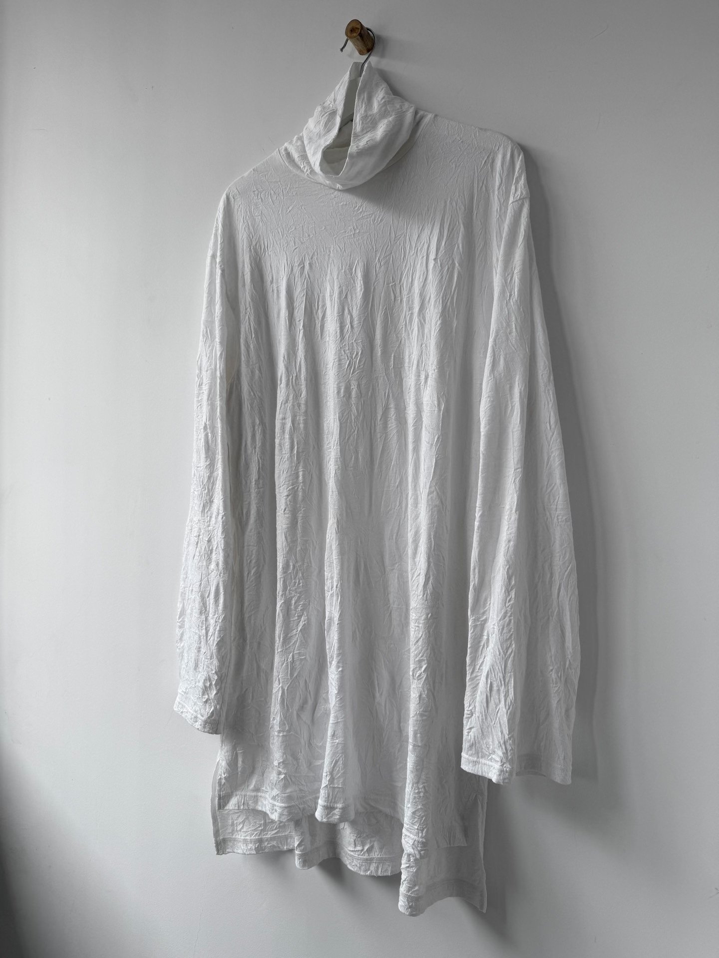 Yohji Yamamoto GroundY Pleated Cowl Neck Top — front