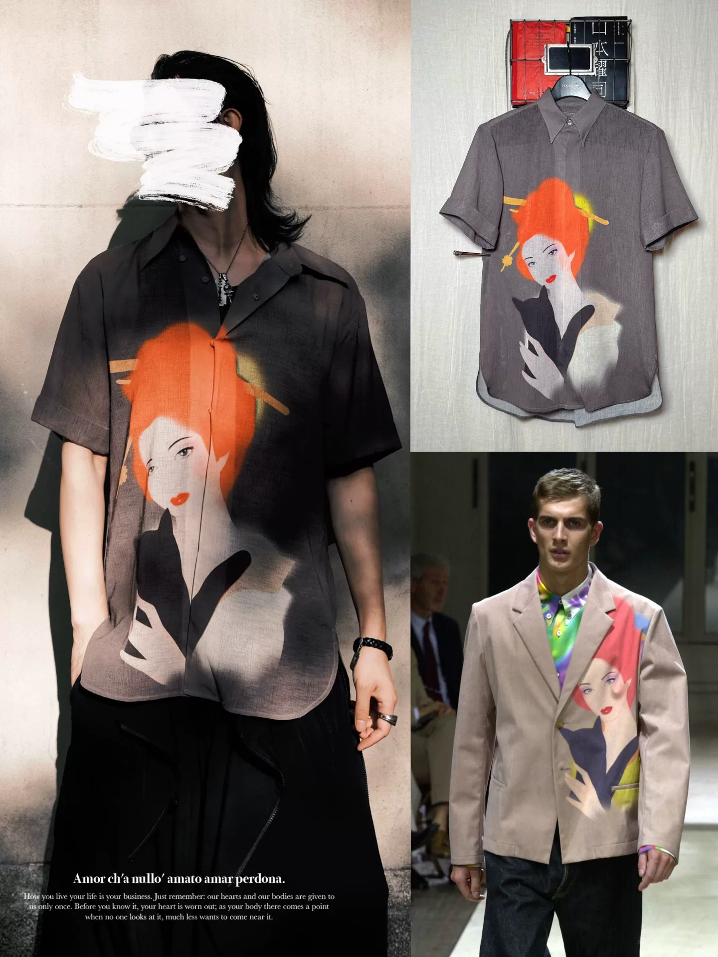 Yohji Yamamoto 02ss Showa Actress Shirt